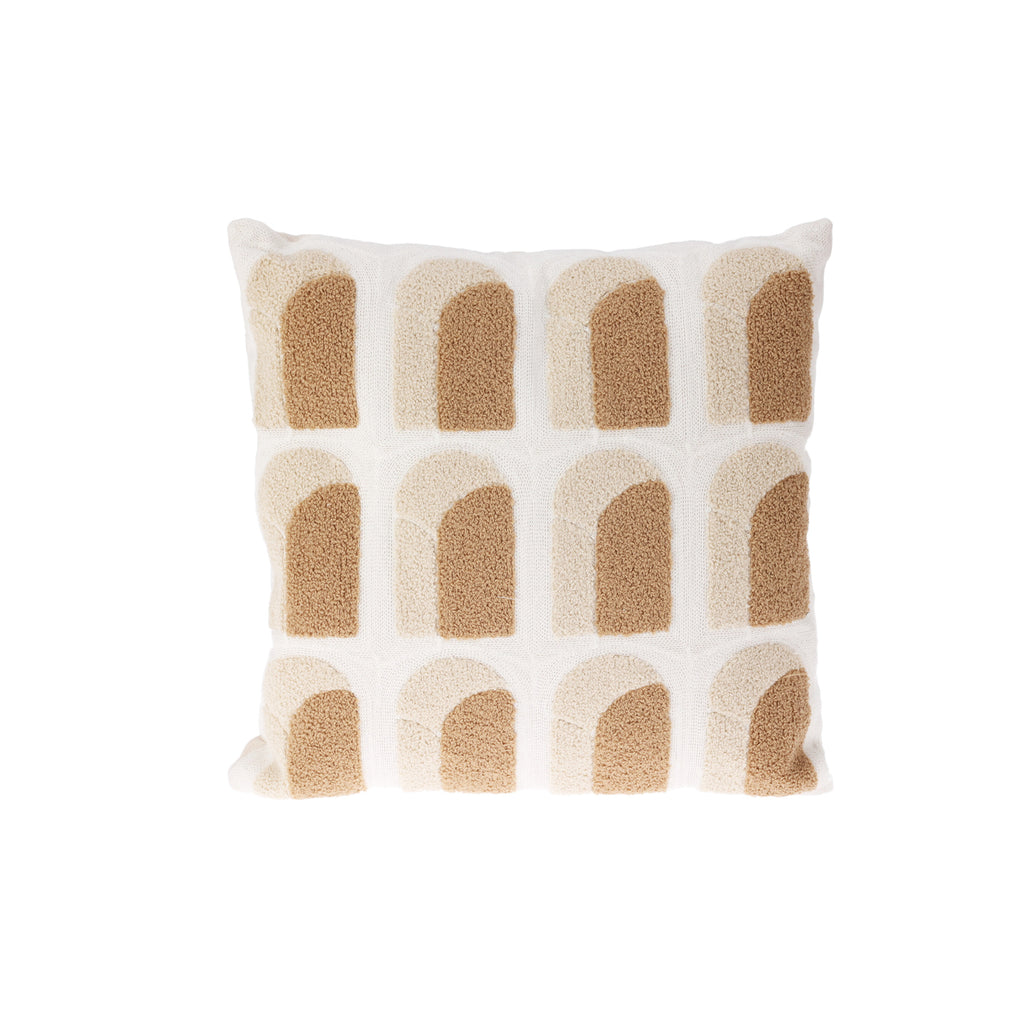 WAC Square Cushion 18" x 18" Cotton Beige - Default Title