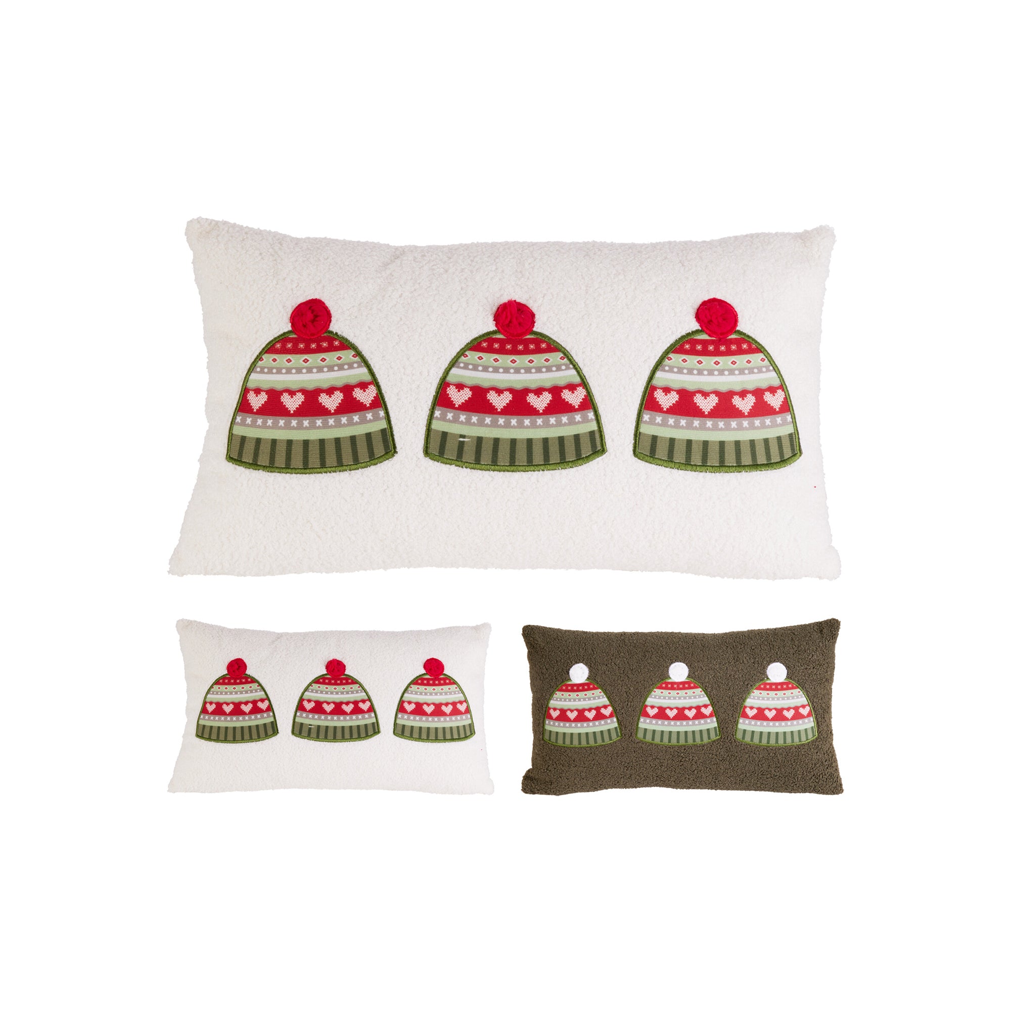 NOL Rectangular Cushion Set 20" x 12" Christmas Pattern (Set of 2)