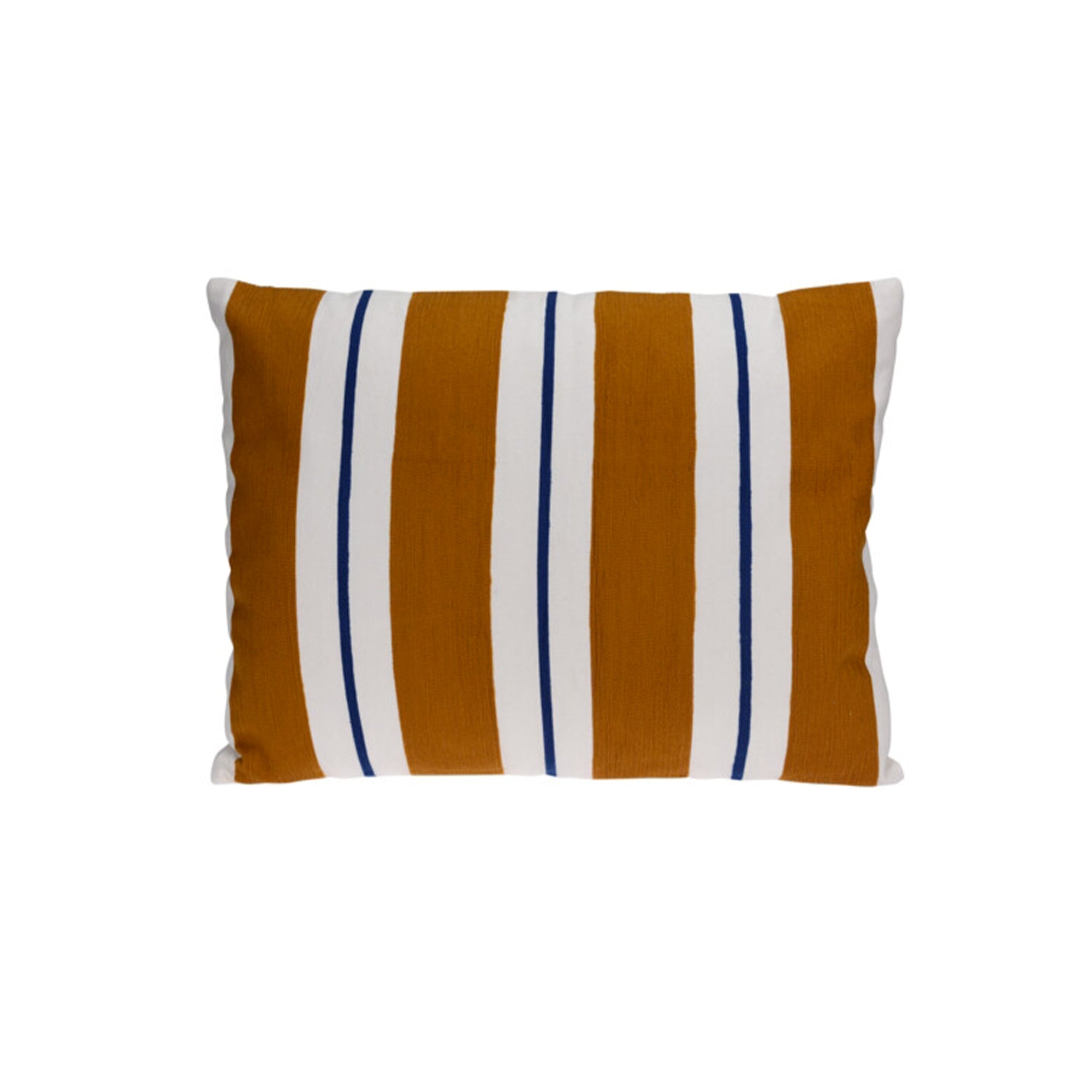 BLO Rectangular Cushion Set 18" x 24" Cotton White with Colorful Stripes (Set of 3)