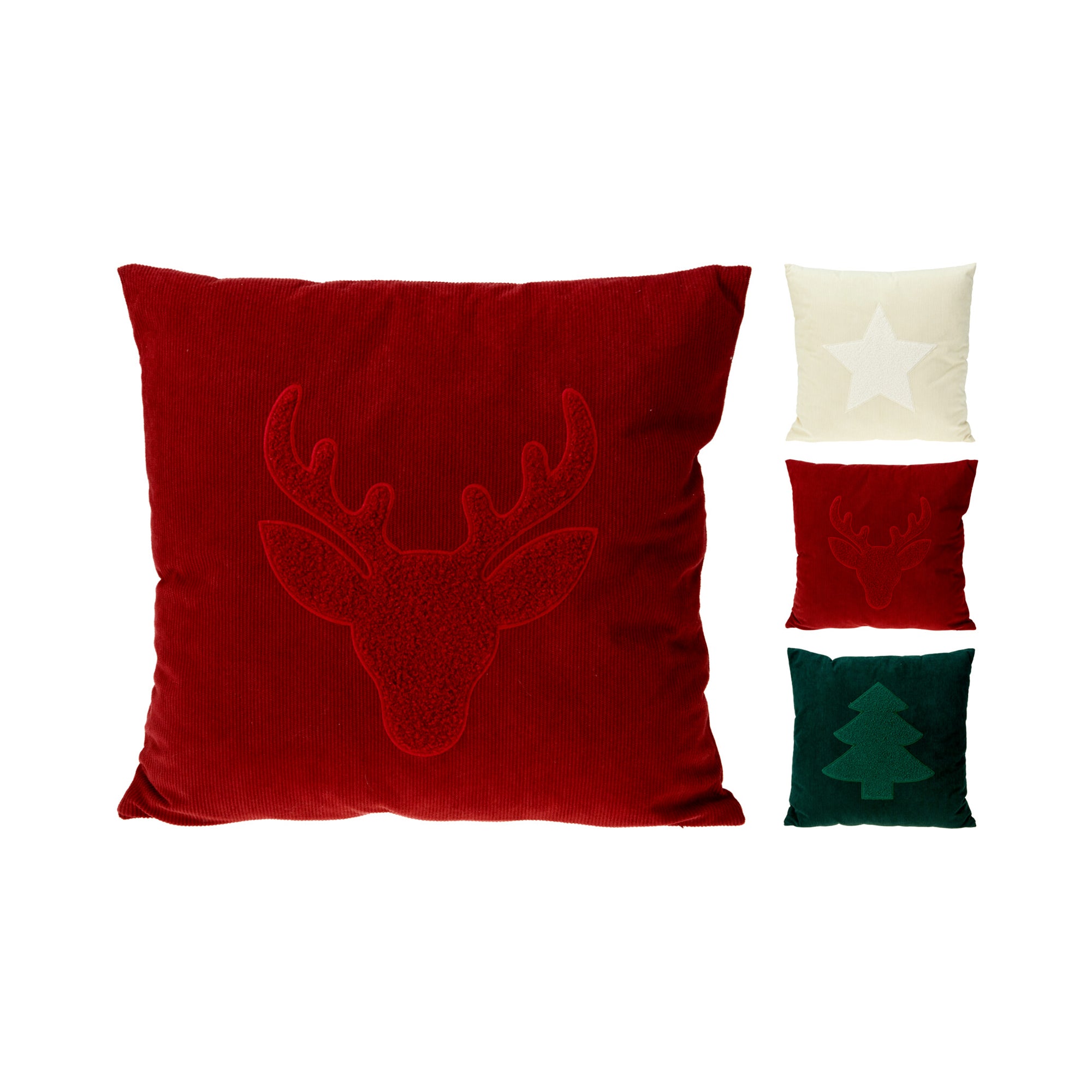 EGE Square Cushion Set 18" x 18" Christmas Pattern (Set of 3)