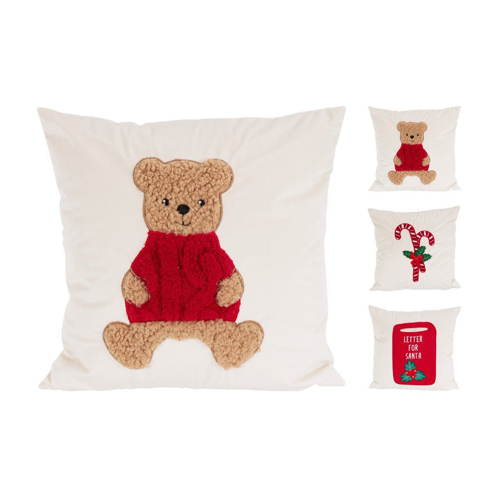 ITO Set of 3 Square Cushion 18" x 18" Christmas Pattern - Multi