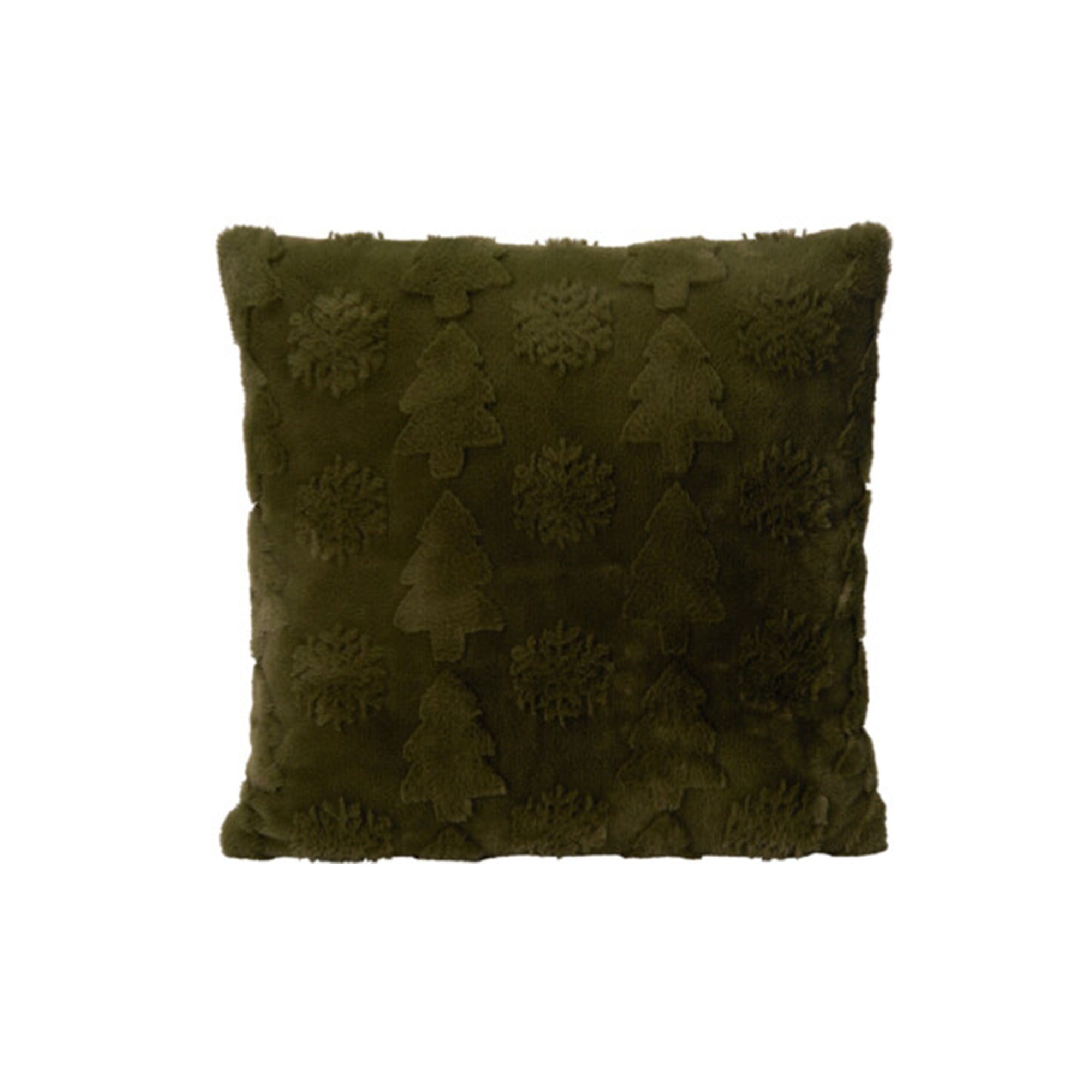 UZA Square Cushion Set 18" x 18" Multi-Color Jacquard and Velvet (Set of 3)