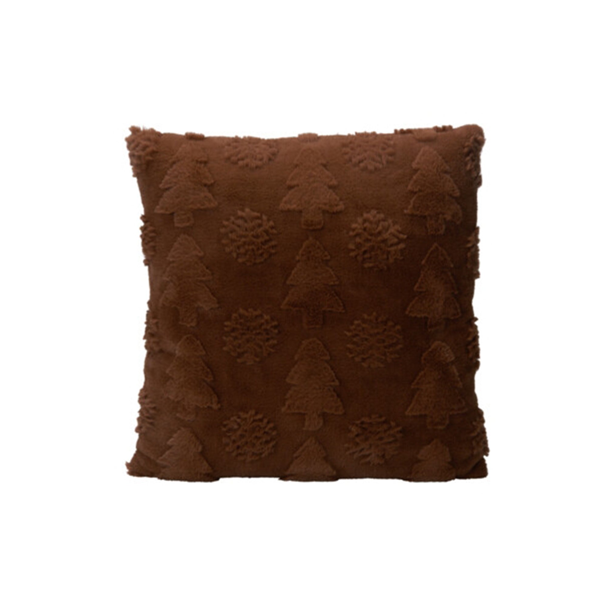 UZA Square Cushion Set 18" x 18" Multi-Color Jacquard and Velvet (Set of 3)