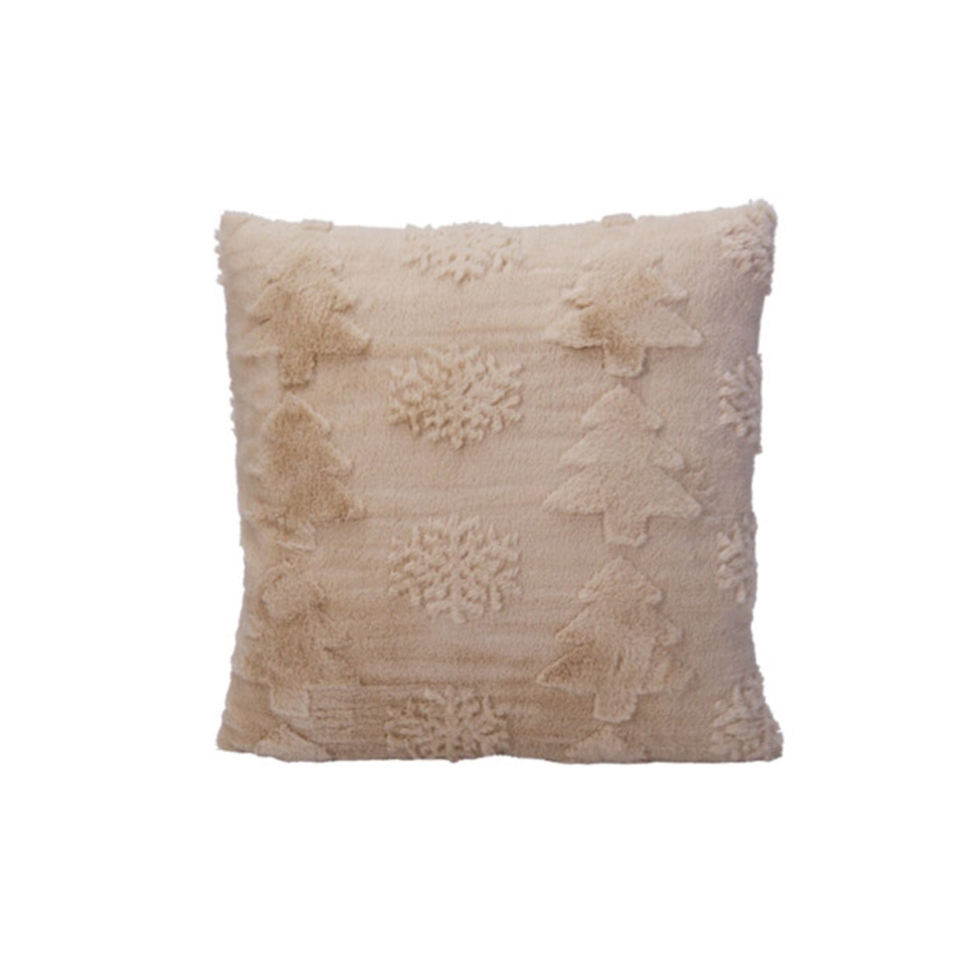 UZA Square Cushion Set 18" x 18" Multi-Color Jacquard and Velvet (Set of 3)