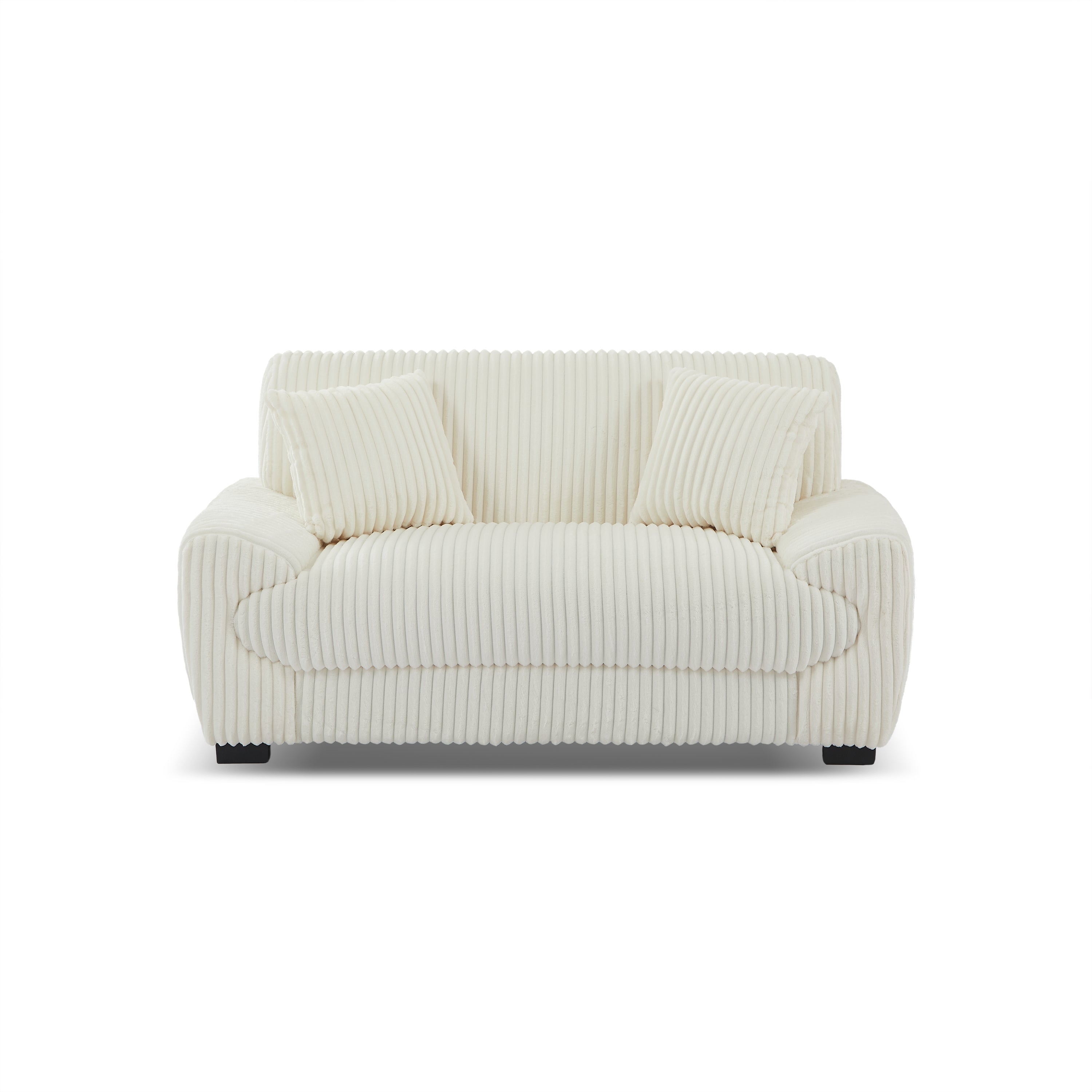 ADEA Fixed 2-Seater Sofa – Corduroy Velvet Sofa For Modern Cozy Living Spaces
