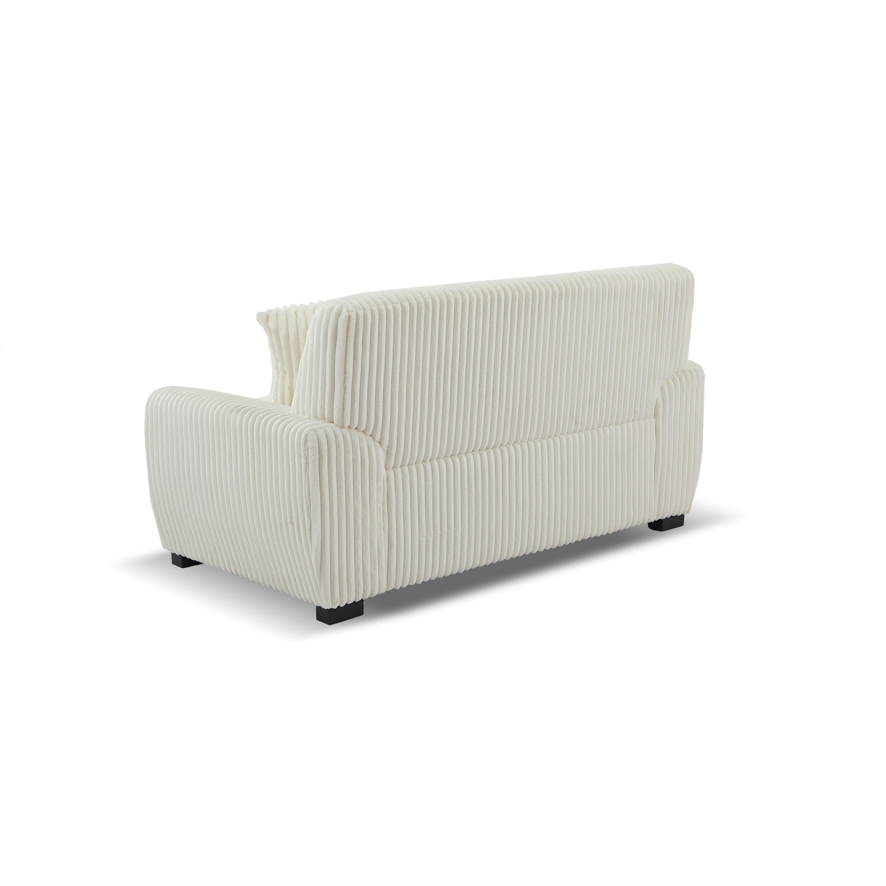 ADEA Fixed 2-Seater Sofa – Corduroy Velvet Sofa For Modern Cozy Living Spaces