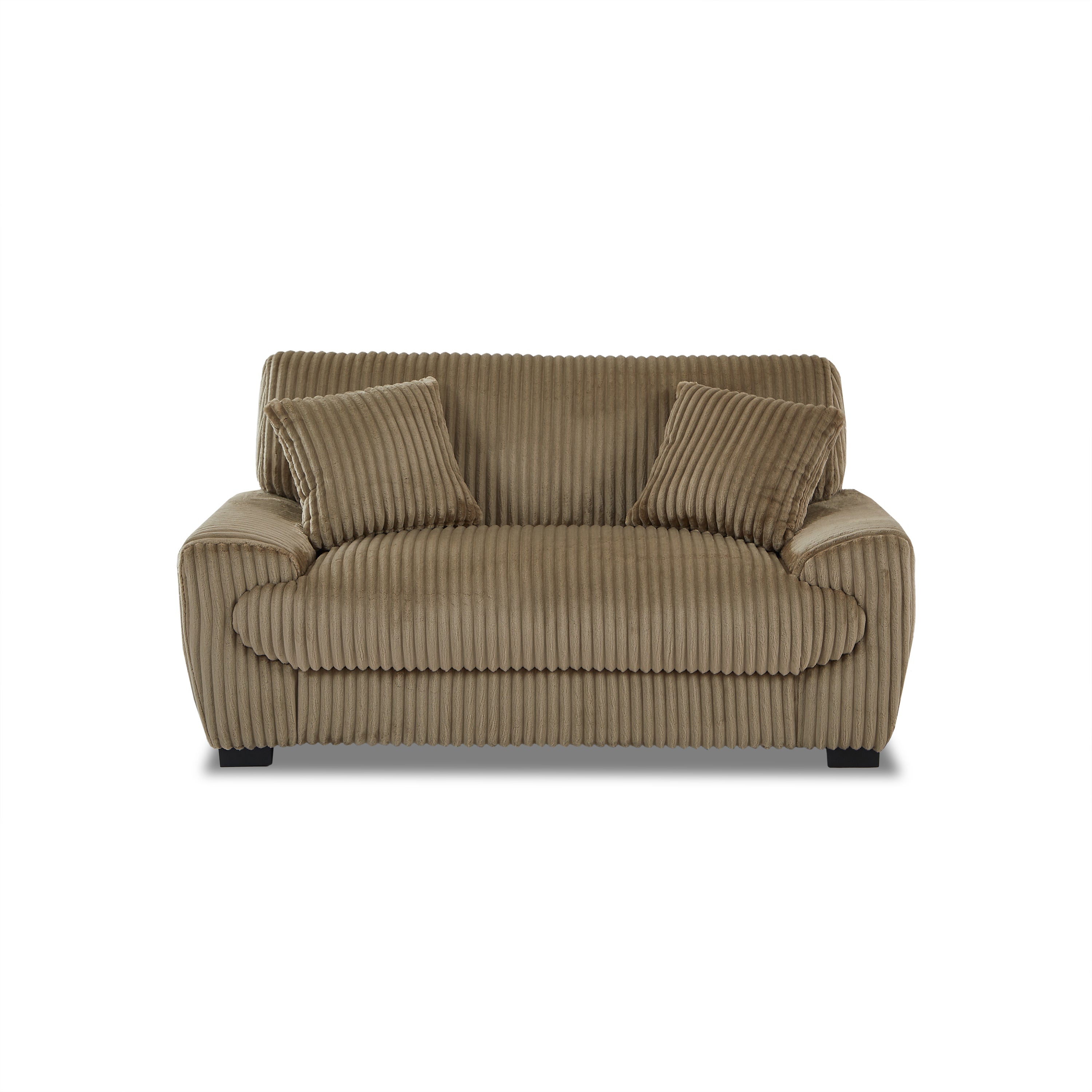 ADEA Fixed 2-Seater Sofa – Corduroy Velvet Sofa For Modern Cozy Living Spaces