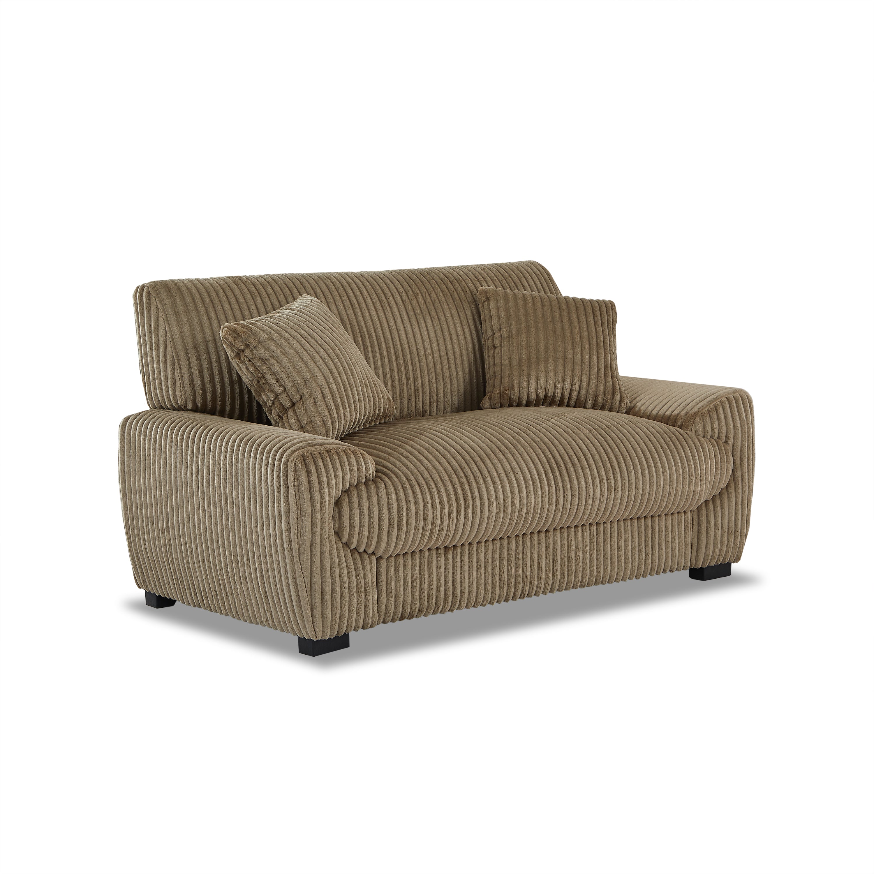 ADEA Fixed 2-Seater Sofa – Corduroy Velvet Sofa For Modern Cozy Living Spaces
