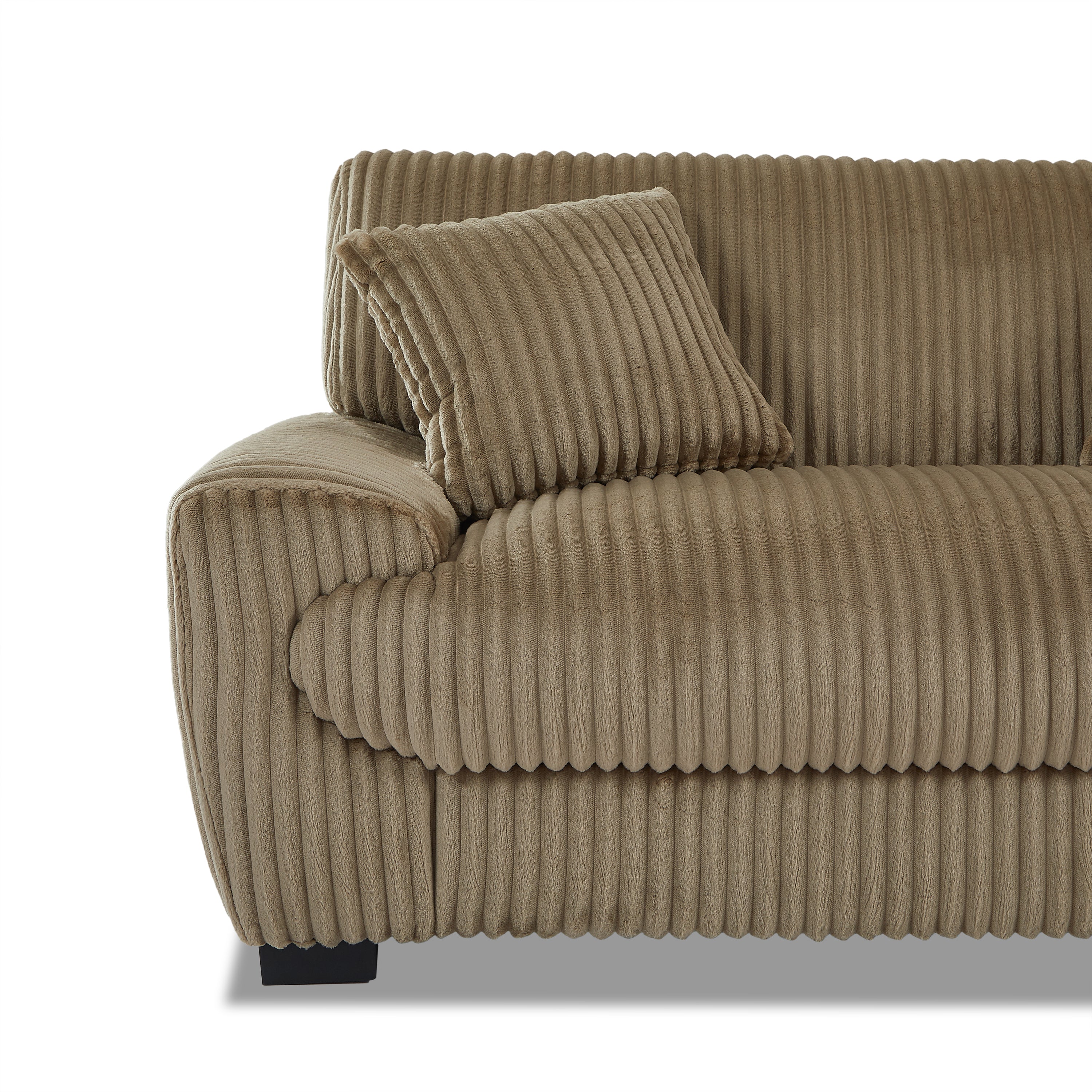 ADEA Fixed 2-Seater Sofa – Corduroy Velvet Sofa For Modern Cozy Living Spaces
