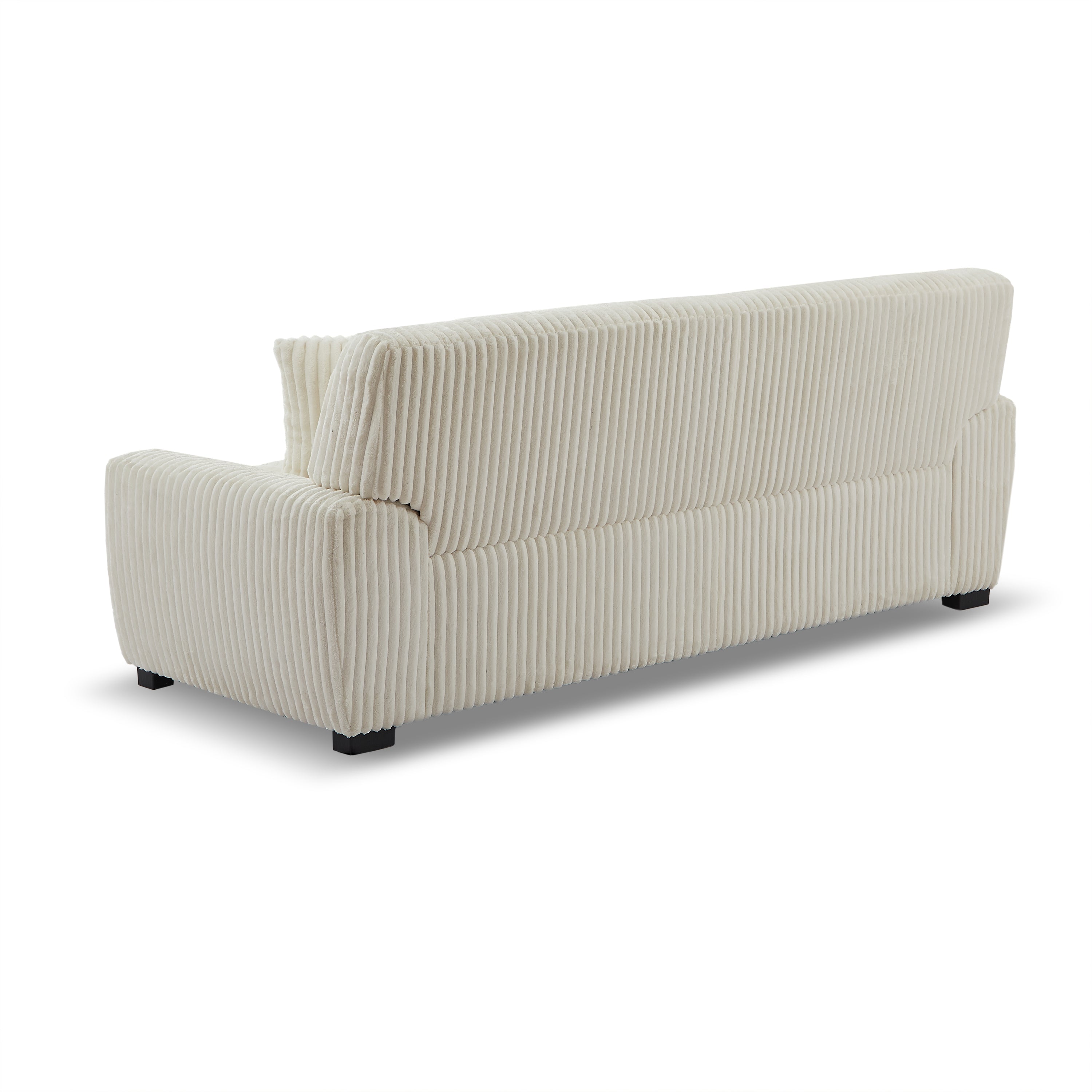 ADEA Fixed 3-Seater Sofa – Corduroy Velvet Living Room Furniture