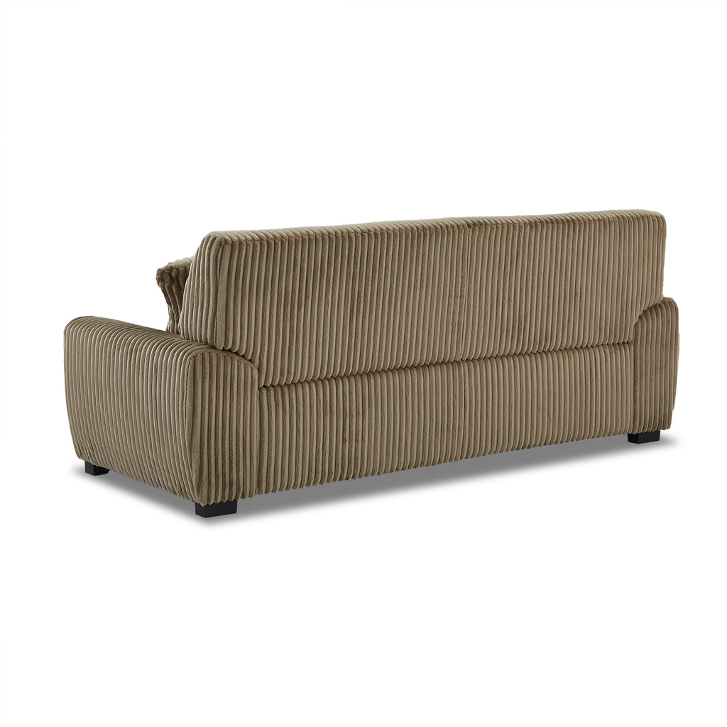 ADEA Fixed 3-Seater Sofa – Corduroy Velvet Living Room Furniture