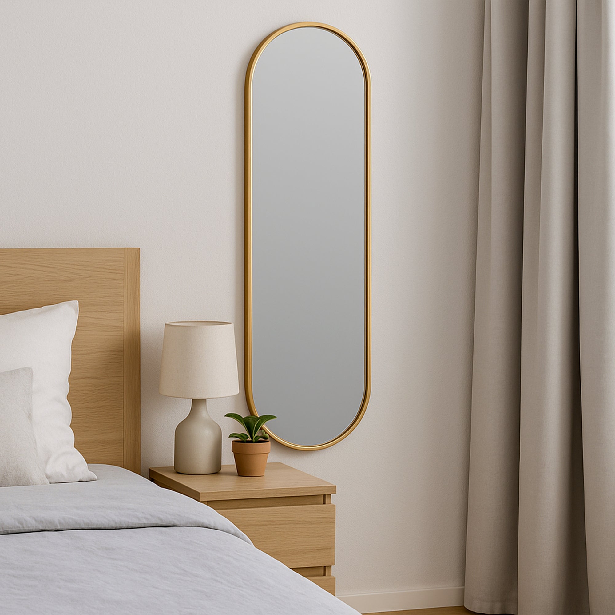 ADI Wall Mirror 12" x 39" Gold Frame