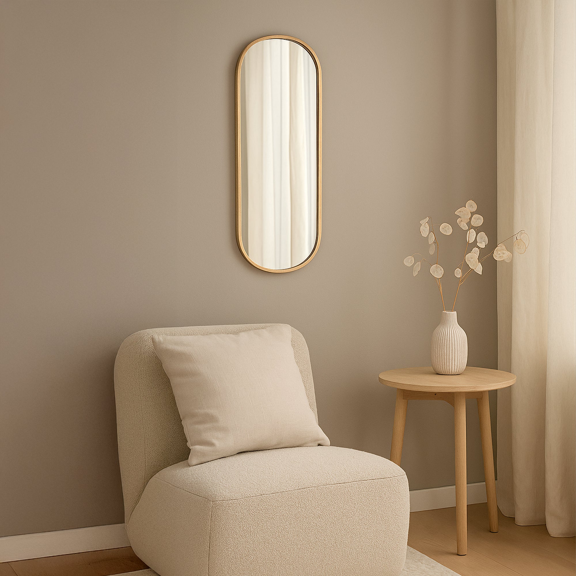 ADI Wall Mirror 12" x 24" Gold Frame