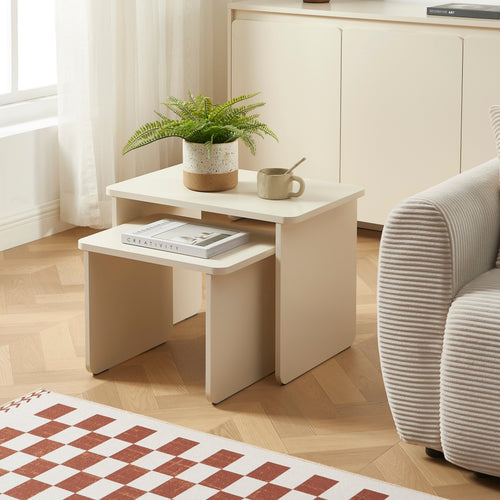 Nesting Coffee Tables Akka Beige – Beige