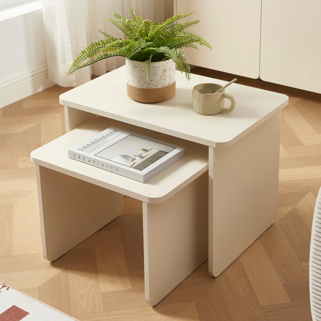 Nesting Coffee Tables Akka Beige – Beige