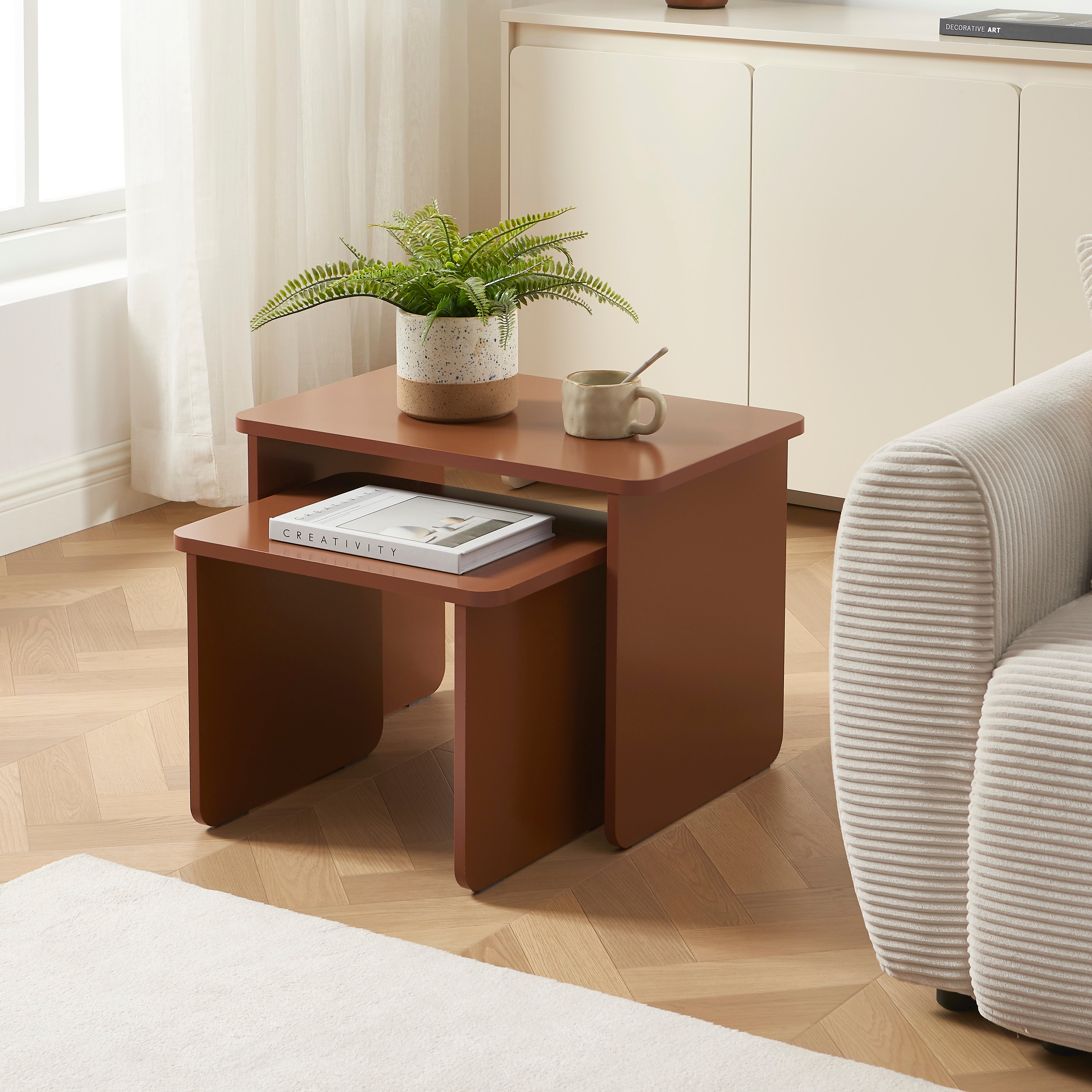 Nesting Coffee Tables Akka - Brown