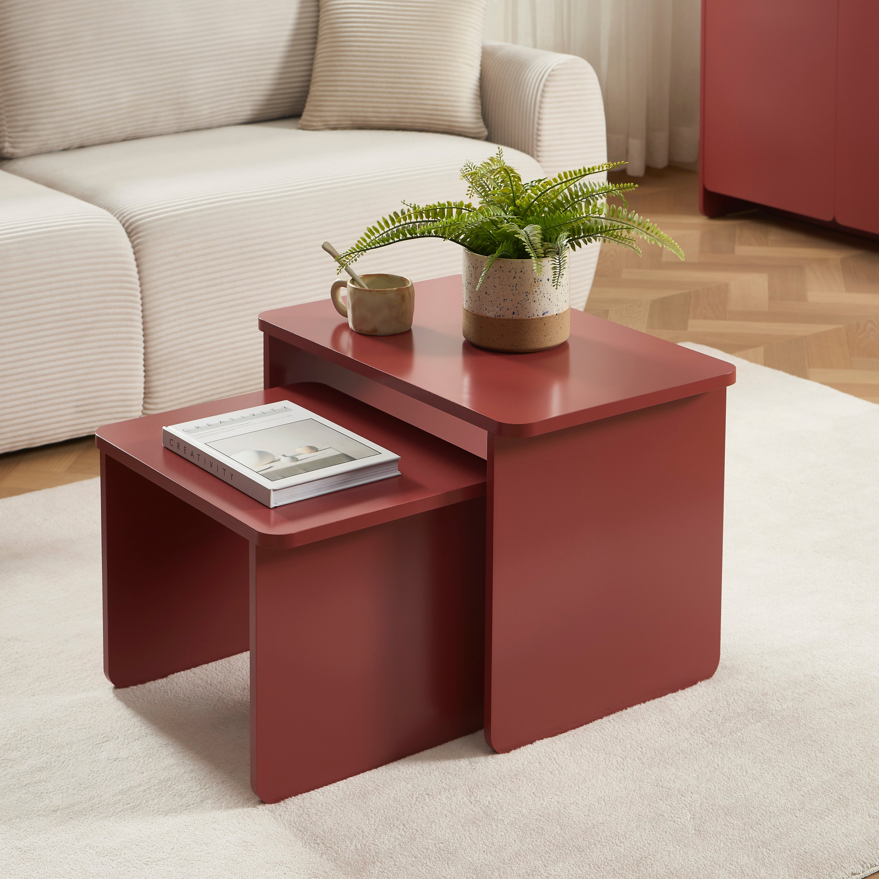 Nesting Coffee Tables Akka - Red