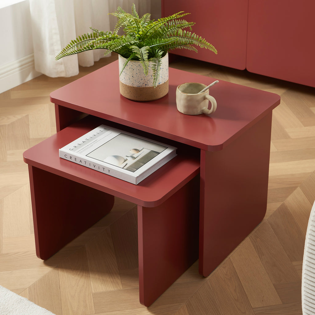 Nesting Coffee Tables Akka - Red