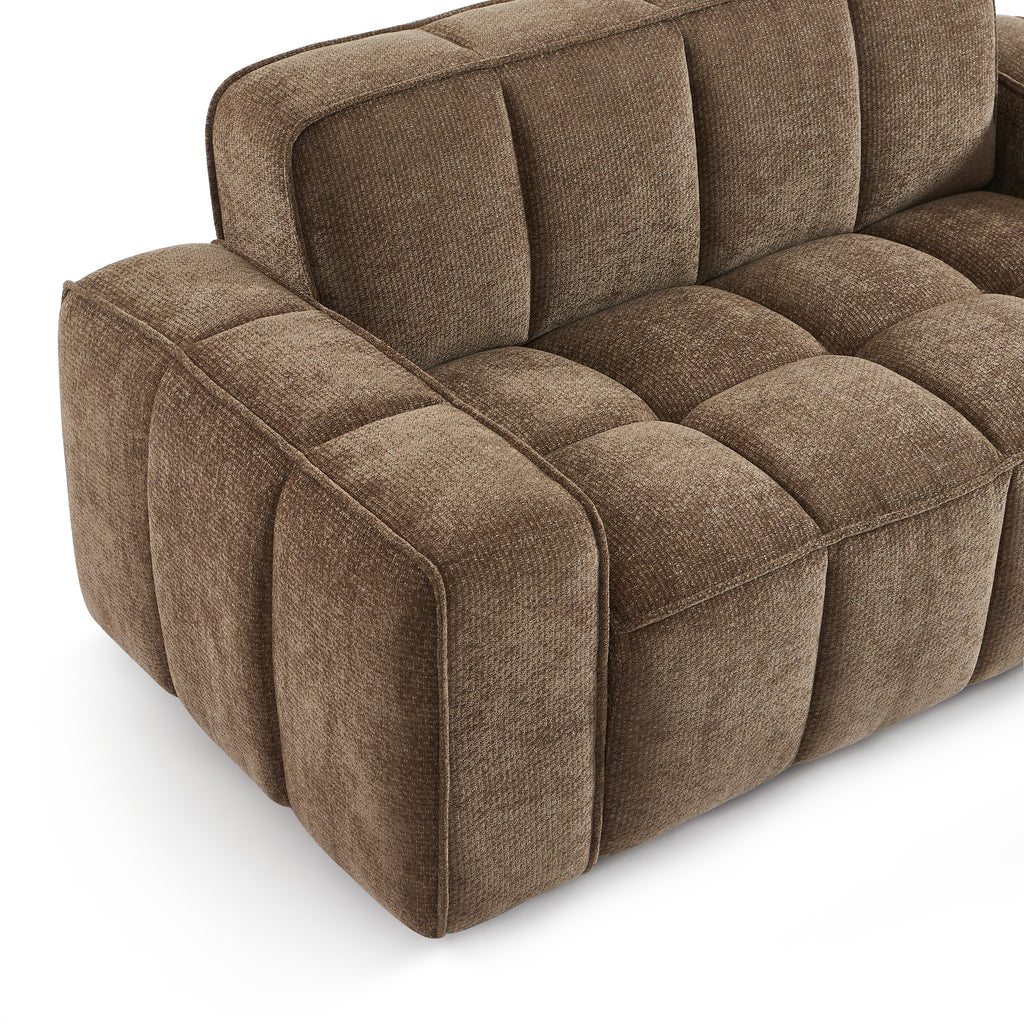 ALISTAIR 2-Seater Sofa Chenille - Brown