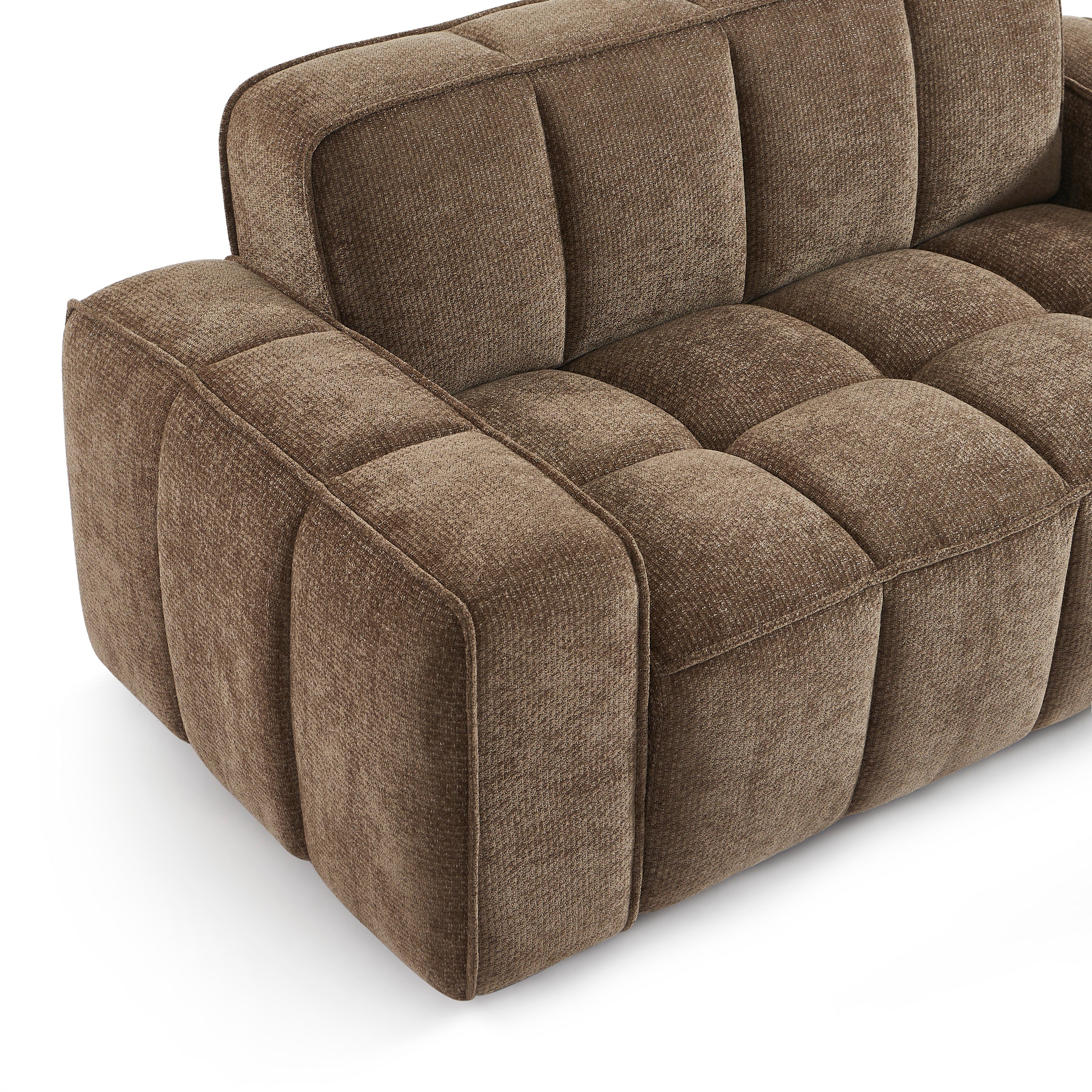 ALISTAIR 2-Seater Sofa Chenille - Brown