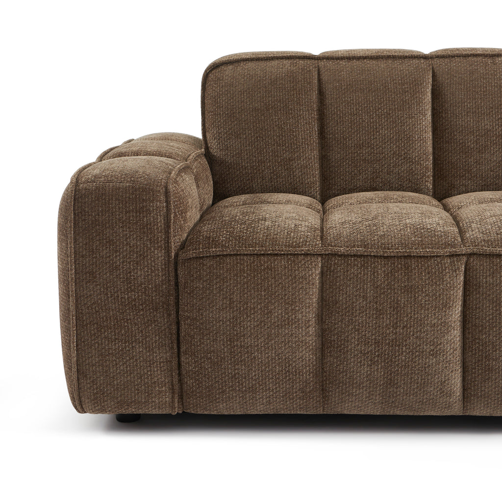 ALISTAIR 2-Seater Sofa Chenille - Brown