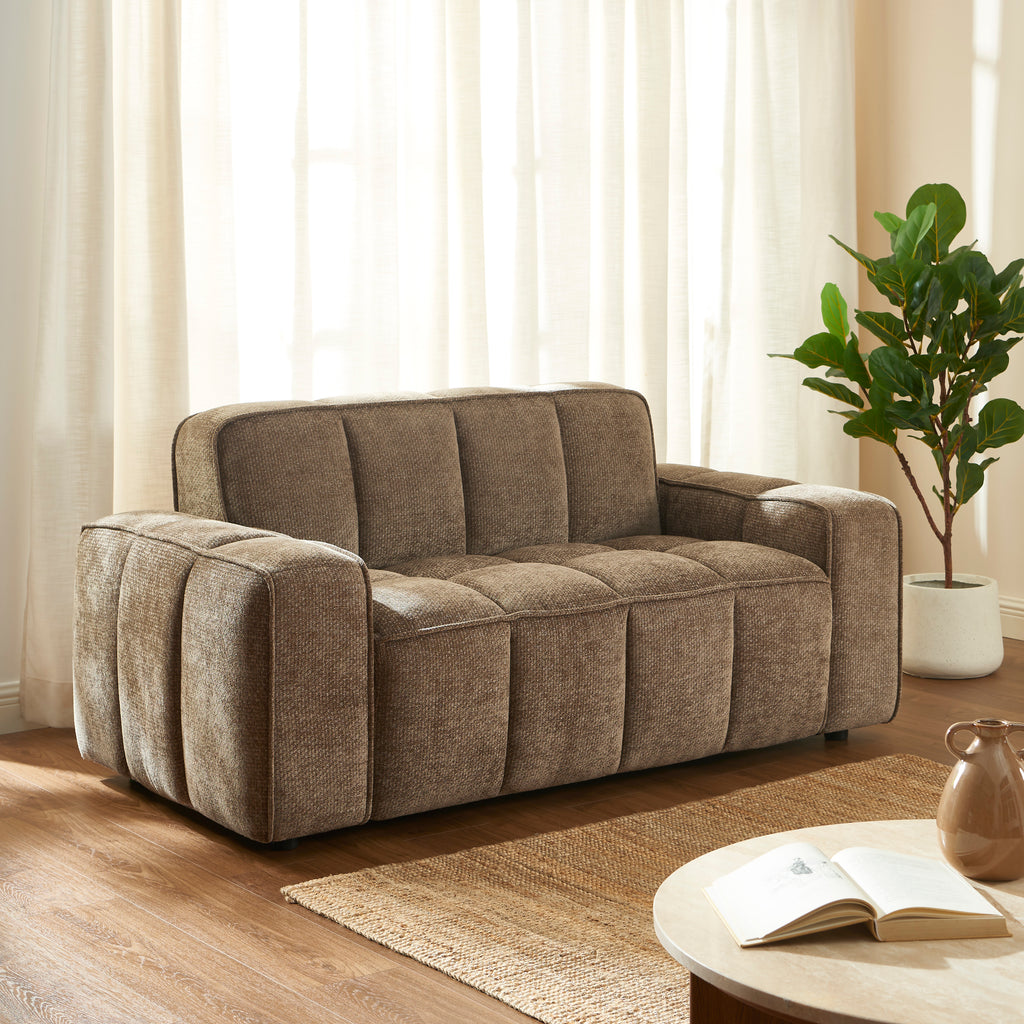ALISTAIR 2-Seater Sofa Chenille - Brown