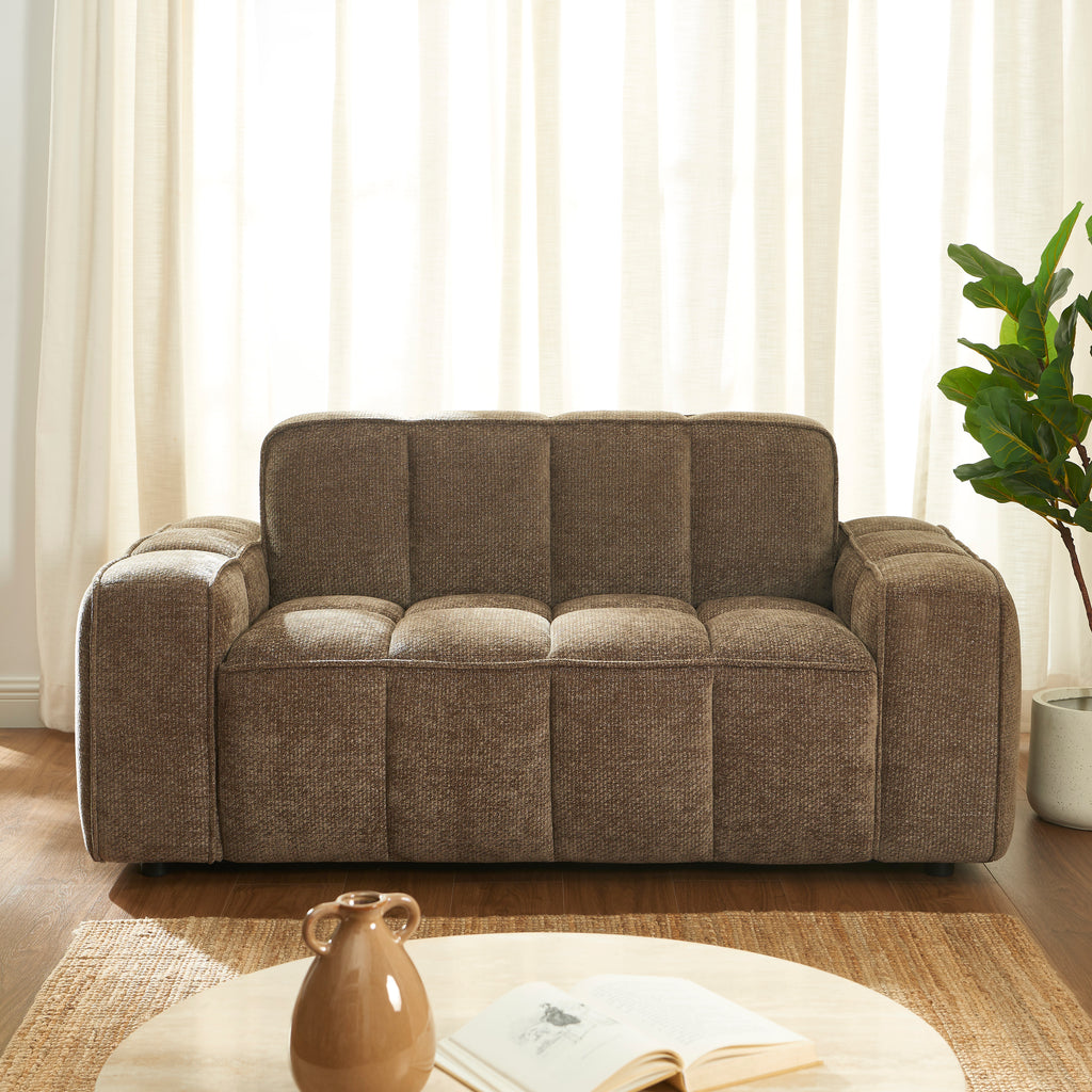 ALISTAIR 2-Seater Sofa Chenille - Brown