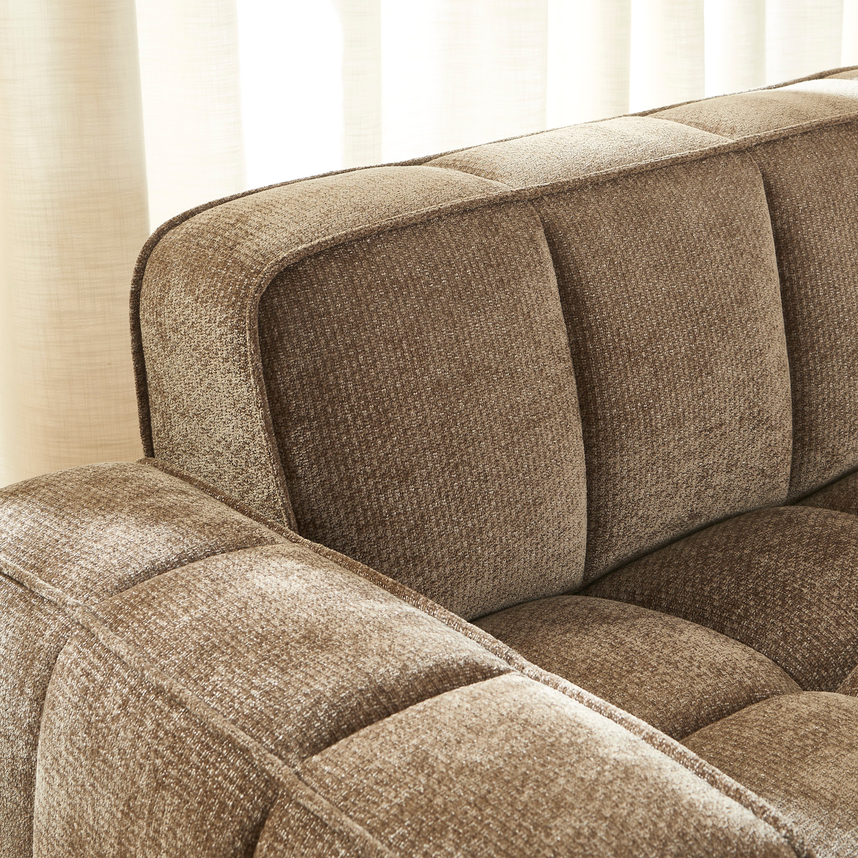 ALISTAIR 2-Seater Sofa Chenille - Brown