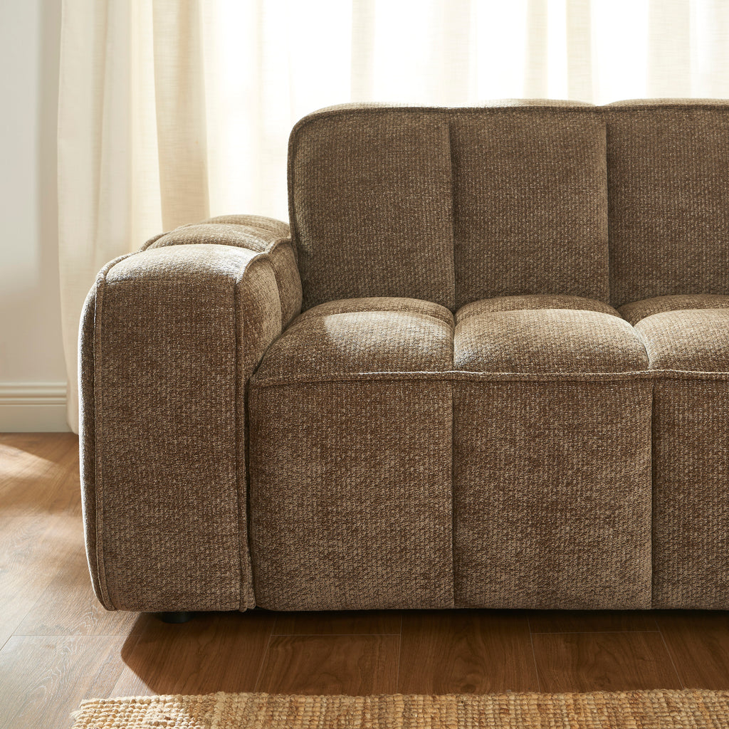 ALISTAIR 2-Seater Sofa Chenille - Brown