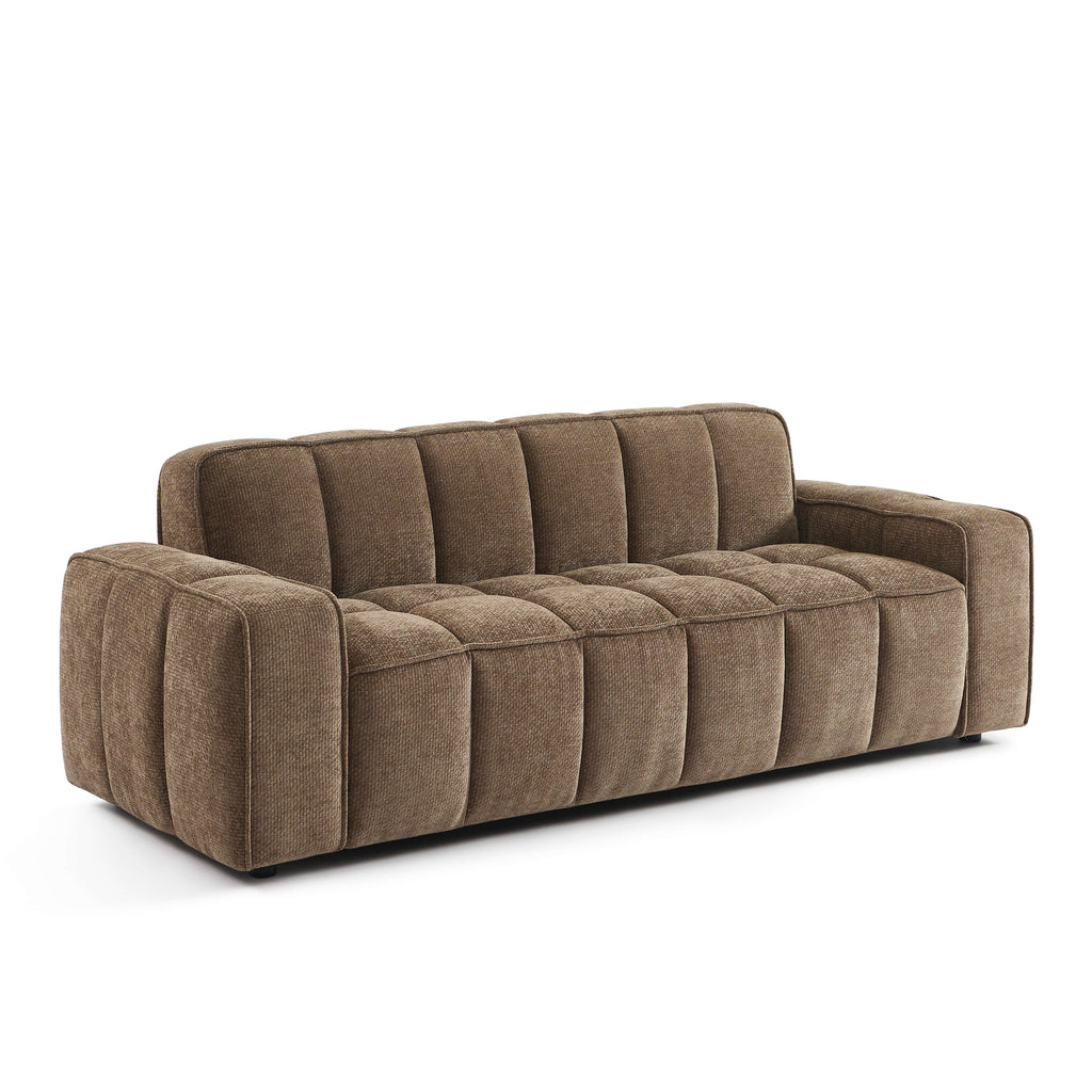ALISTAIR 3-Seater Sofa Chenille - Brown