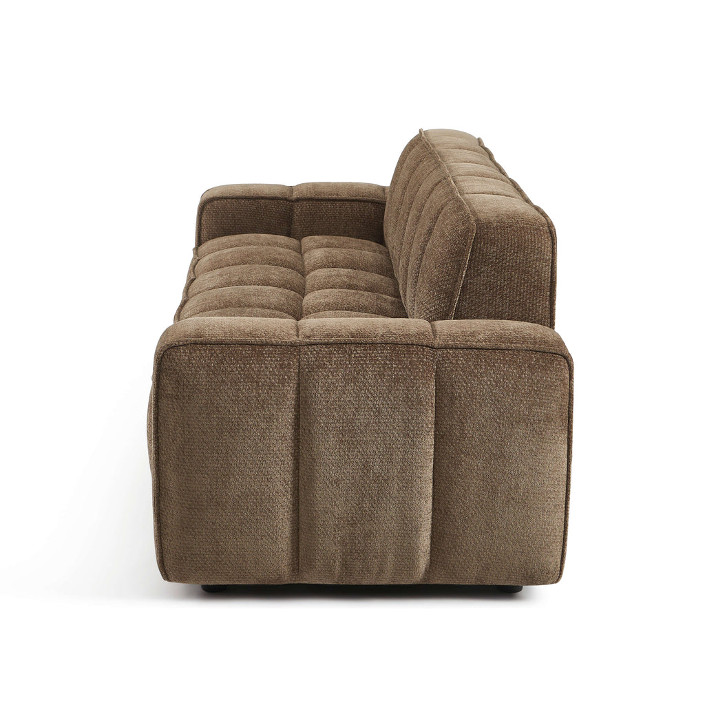 ALISTAIR 3-Seater Sofa Chenille - Brown