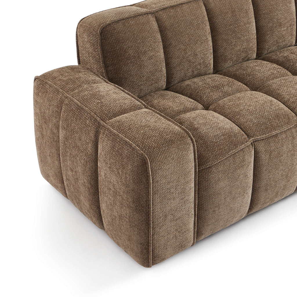 ALISTAIR 3-Seater Sofa Chenille - Brown