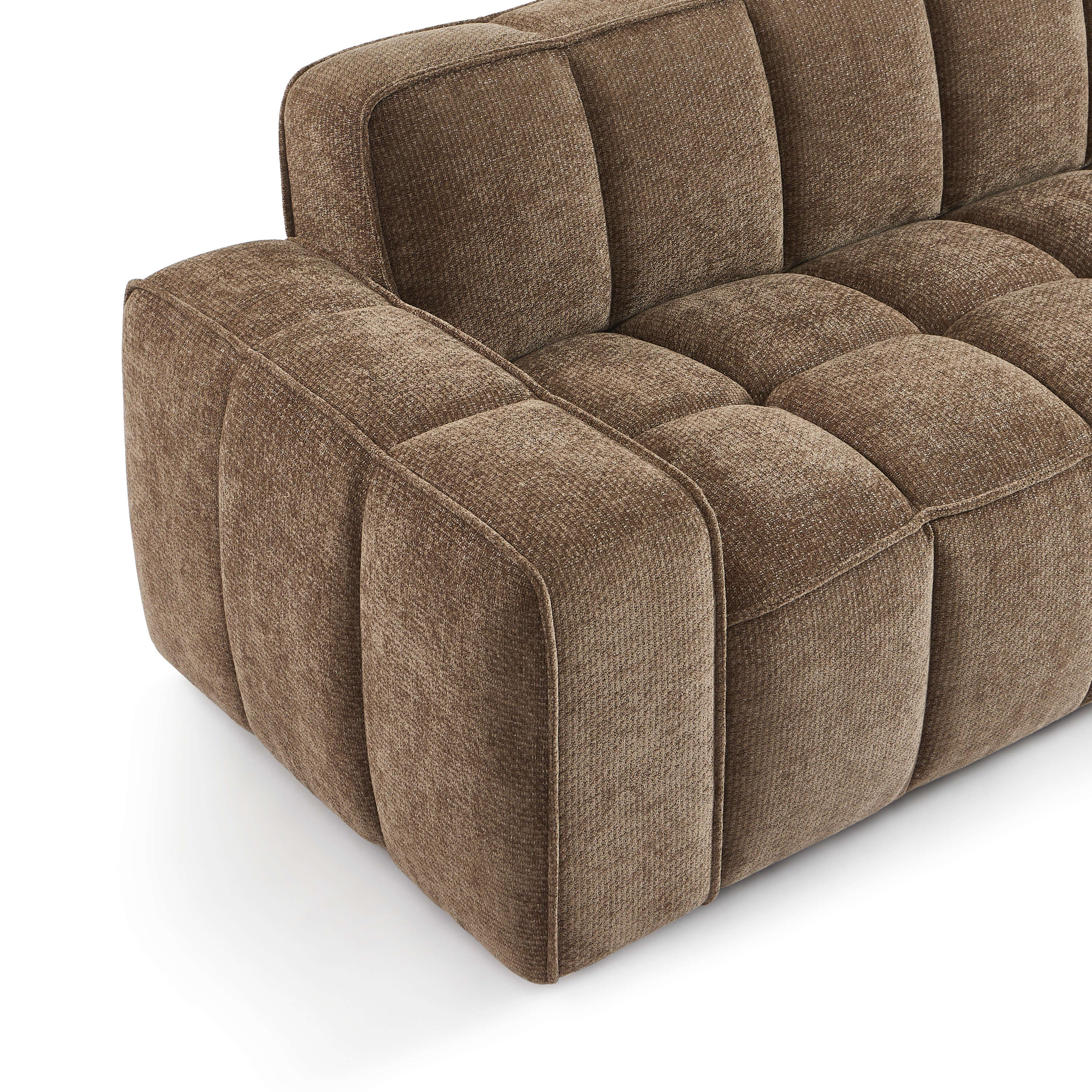 ALISTAIR 3-Seater Sofa Chenille - Brown