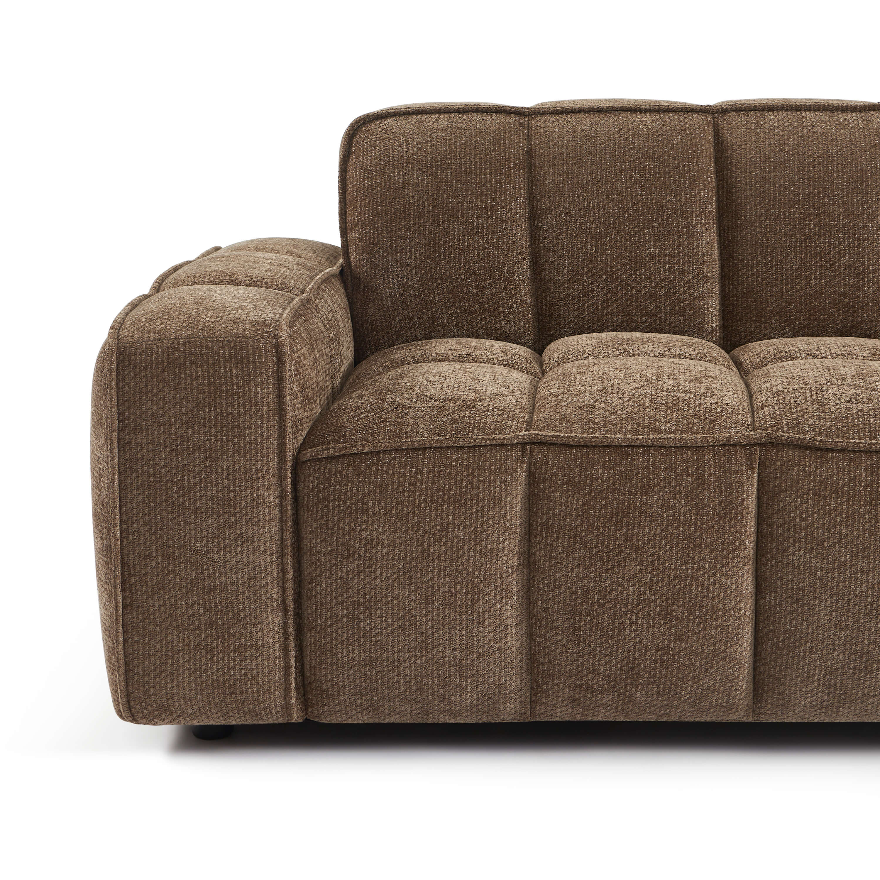 ALISTAIR 3-Seater Sofa Chenille - Brown