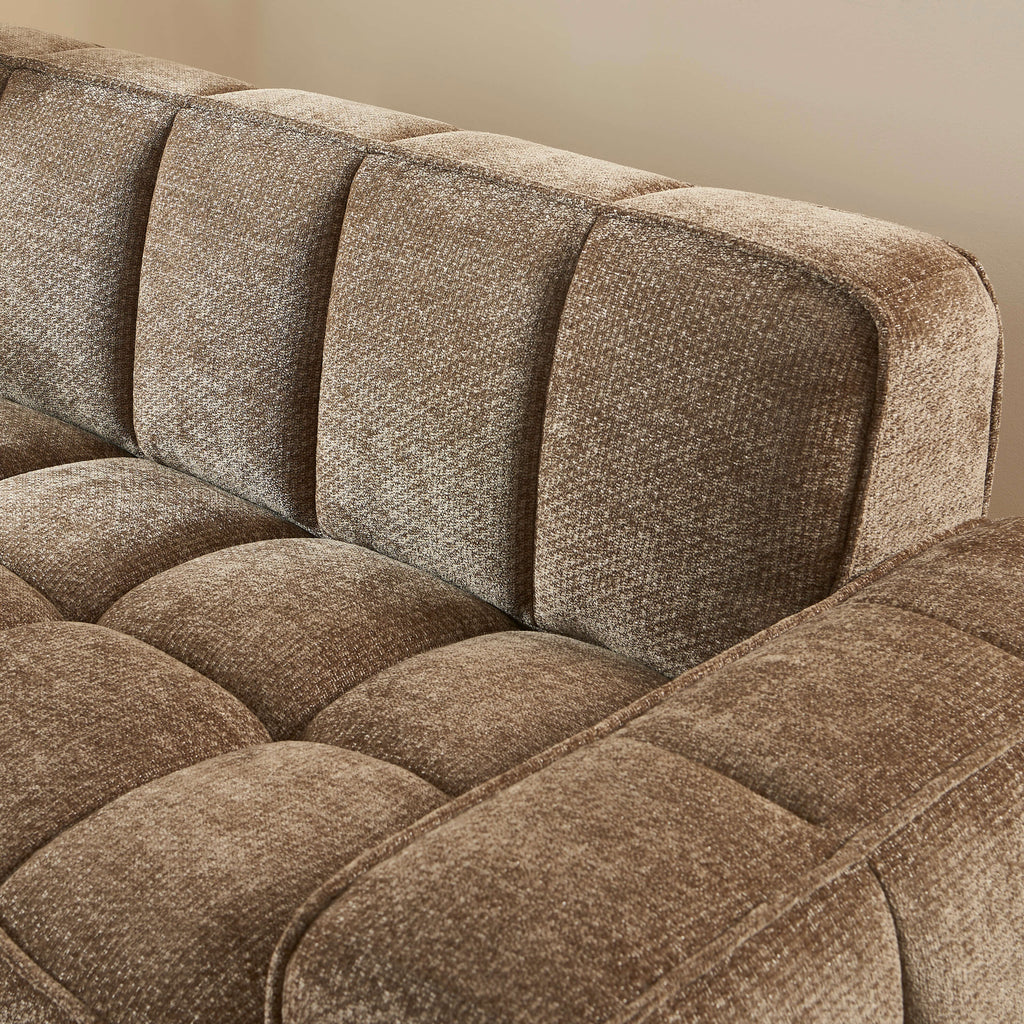 ALISTAIR 3-Seater Sofa Chenille - Brown