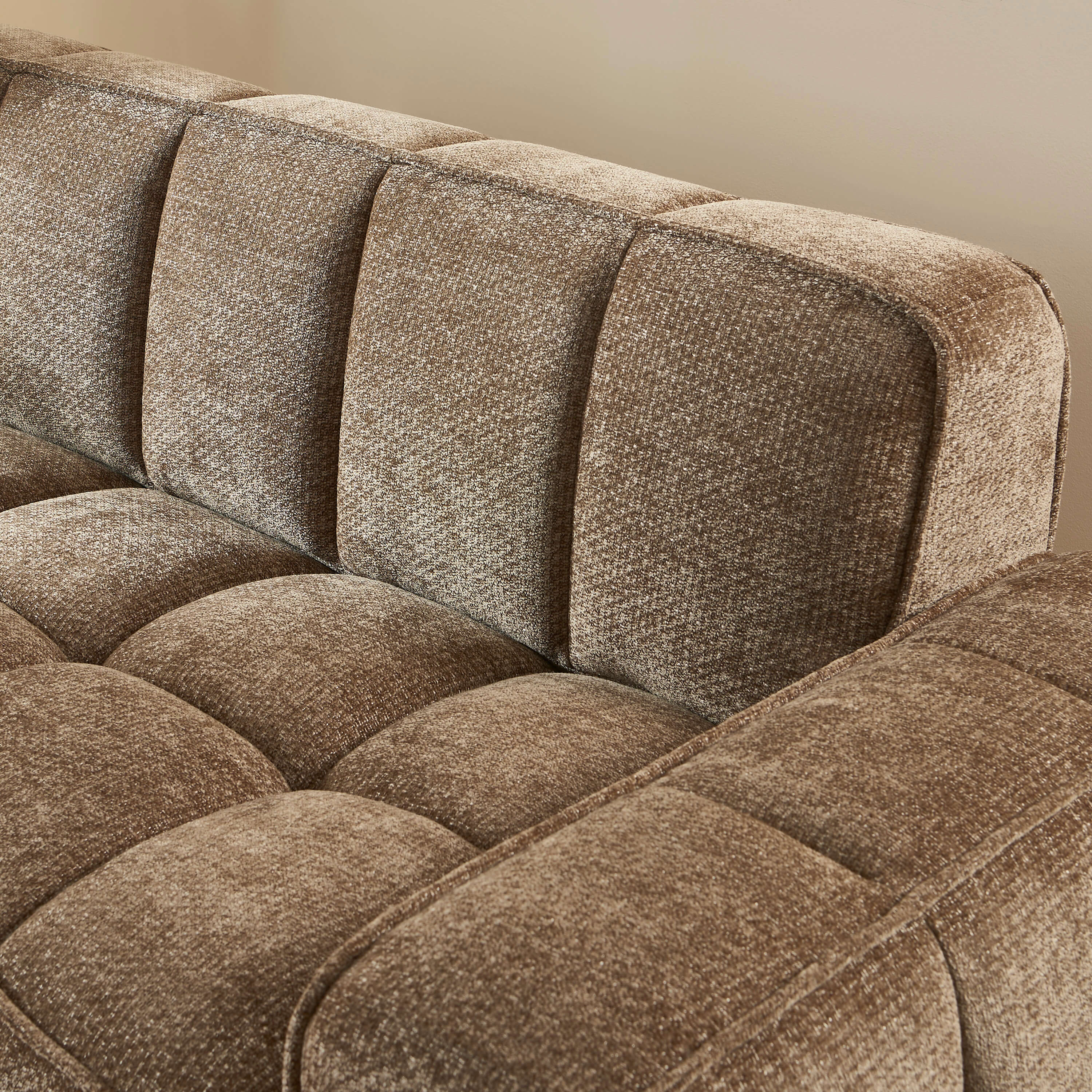 ALISTAIR 3-Seater Sofa Chenille - Brown