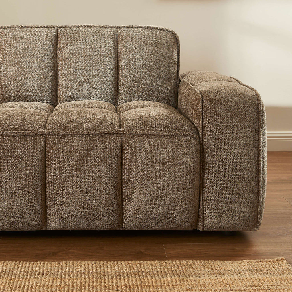 ALISTAIR 3-Seater Sofa Chenille - Brown