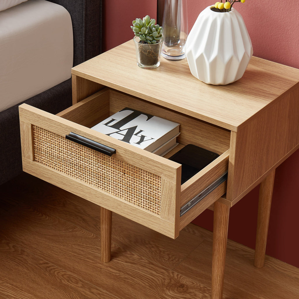 AMANA Rattan Cane Nightstand