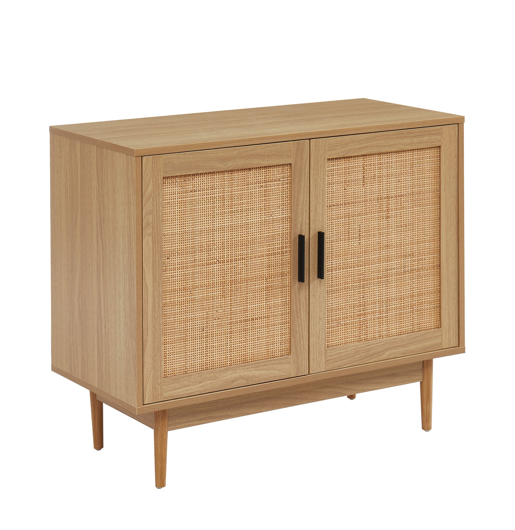 AMANA Rattan Cane Sideboard with 2 Doors - Light wood