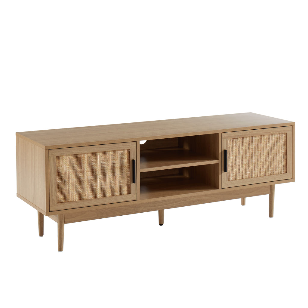 AMANA Oak Effect and Rattan Cane TV Unit
