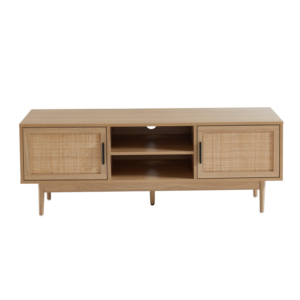 AMANA Oak Effect and Rattan Cane TV Unit