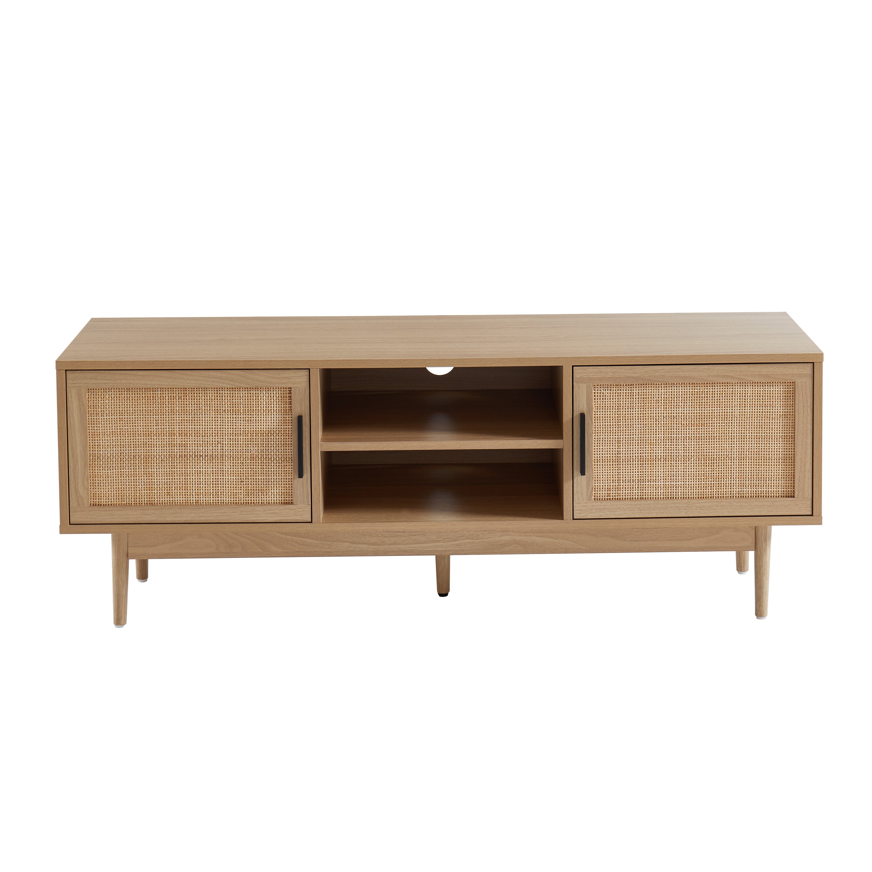 AMANA Oak Effect and Rattan Cane TV Unit