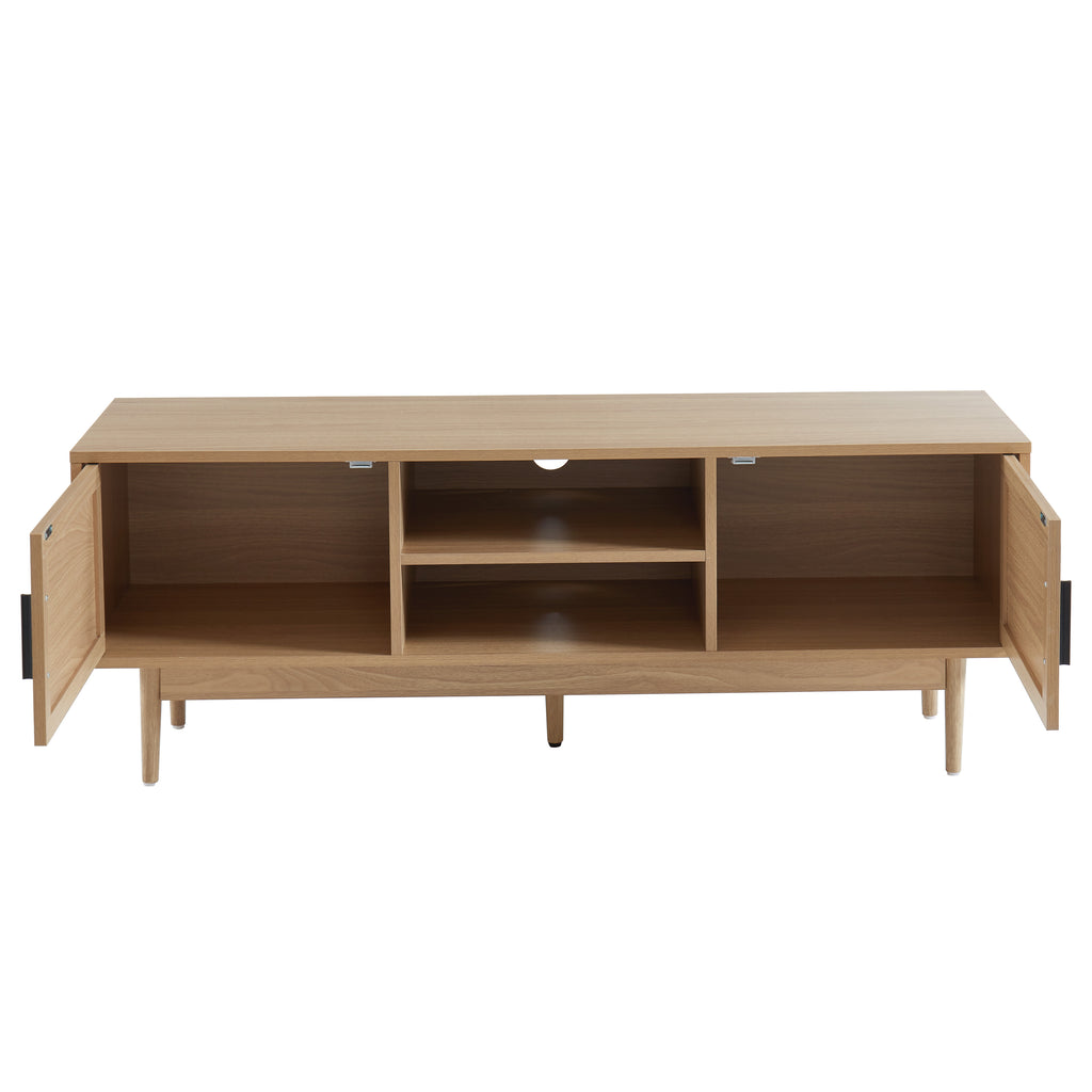 AMANA Oak Effect and Rattan Cane TV Unit