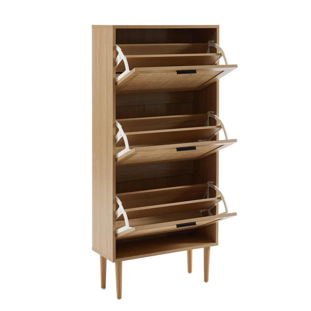 AMANA Rattan Cane Shoe Cabinet