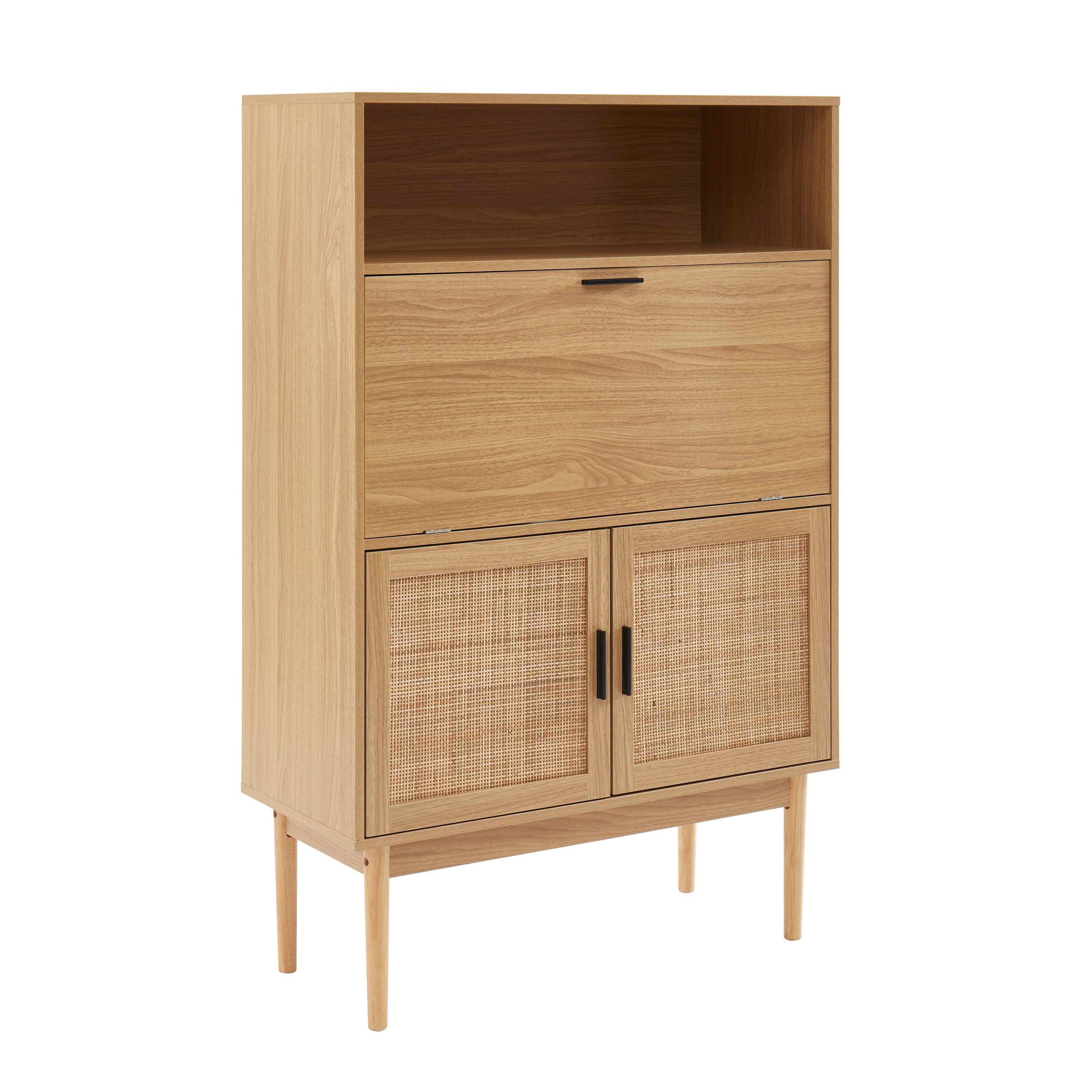 AMANA Rattan Cane Secretary Desk