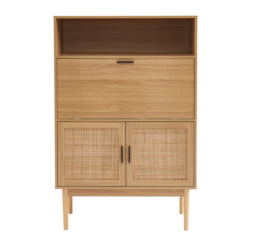 AMANA Rattan Cane Secretary Desk