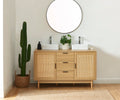 AMANA Bathroom Vanity Unit with Oak Effect and Rattan Cane