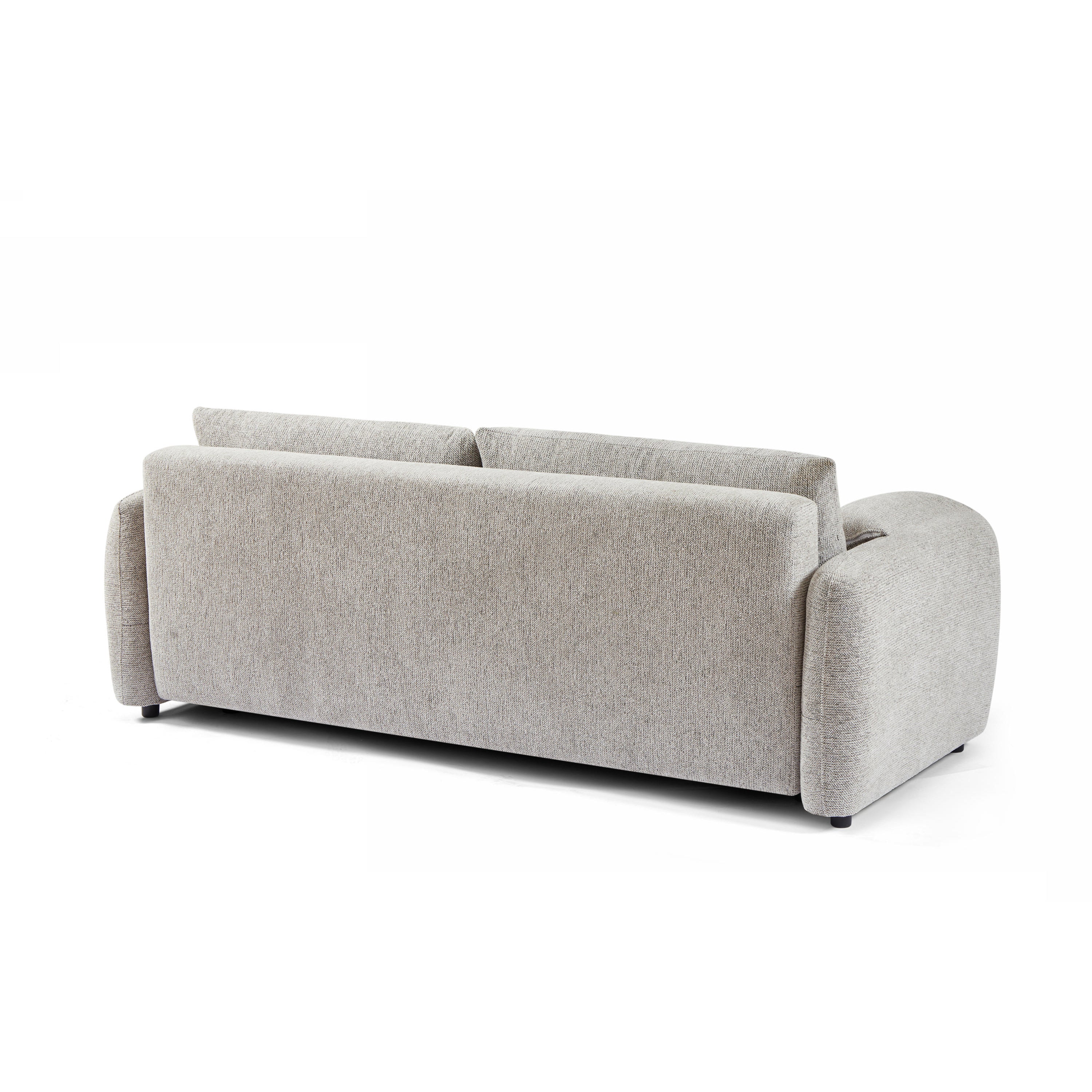 ANGEA Convertible Sleeper Sofa – Woven Chenille Fabric 3-Seater Living Room Furniture