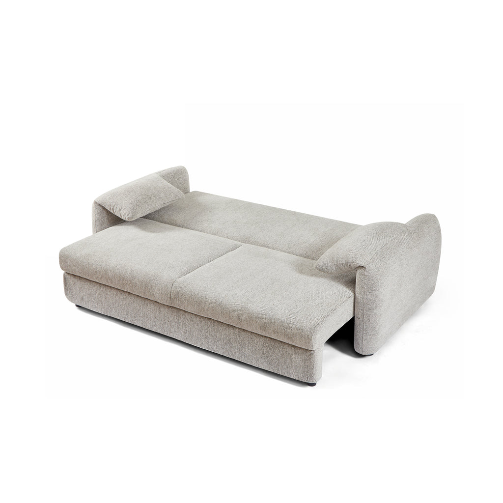 ANGEA Convertible Sleeper Sofa – Woven Chenille Fabric 3-Seater Living Room Furniture