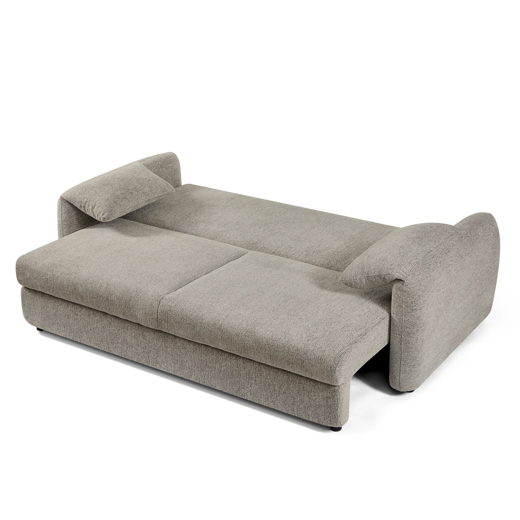ANGEA Convertible Sleeper Sofa – Woven Chenille Fabric 3-Seater Living Room Furniture